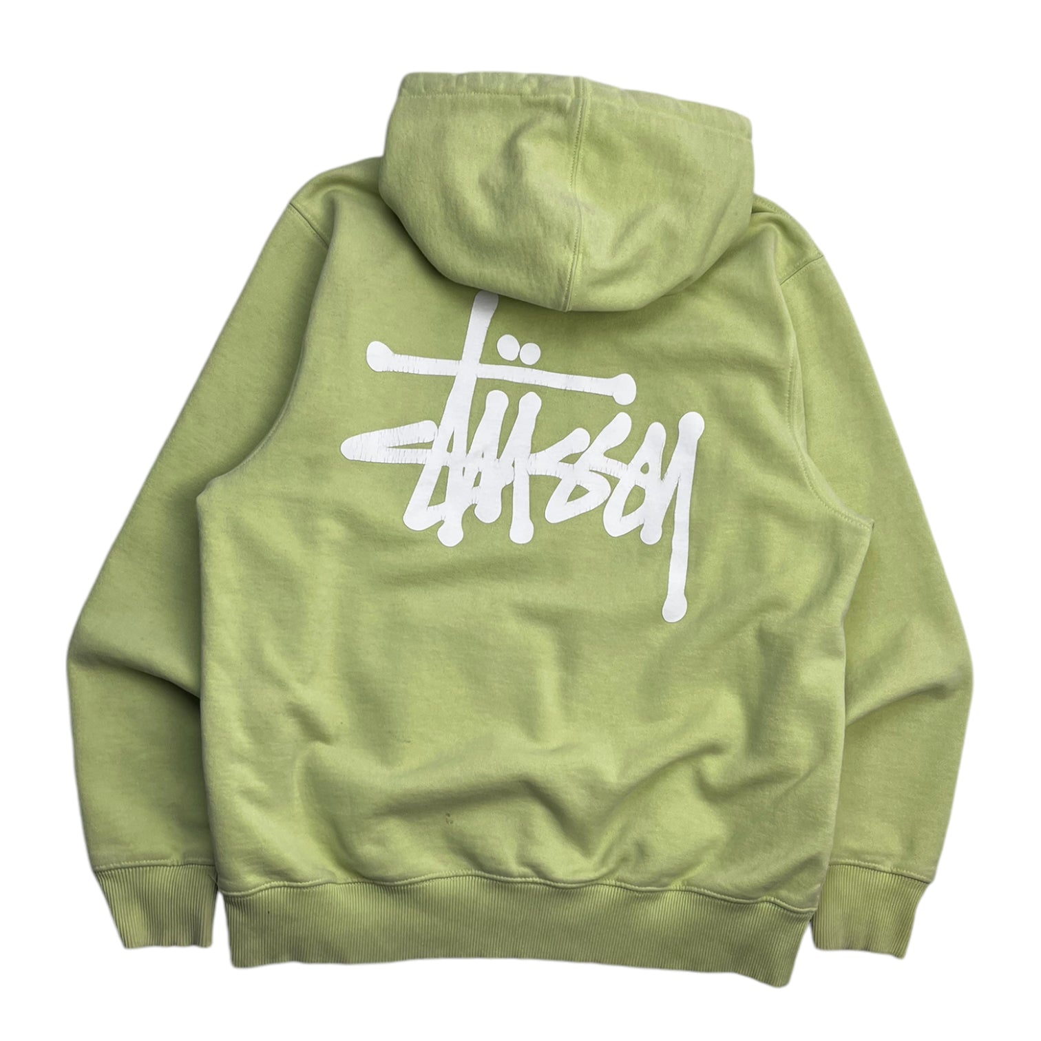 Stussy Spellout Logo Hoodie Green