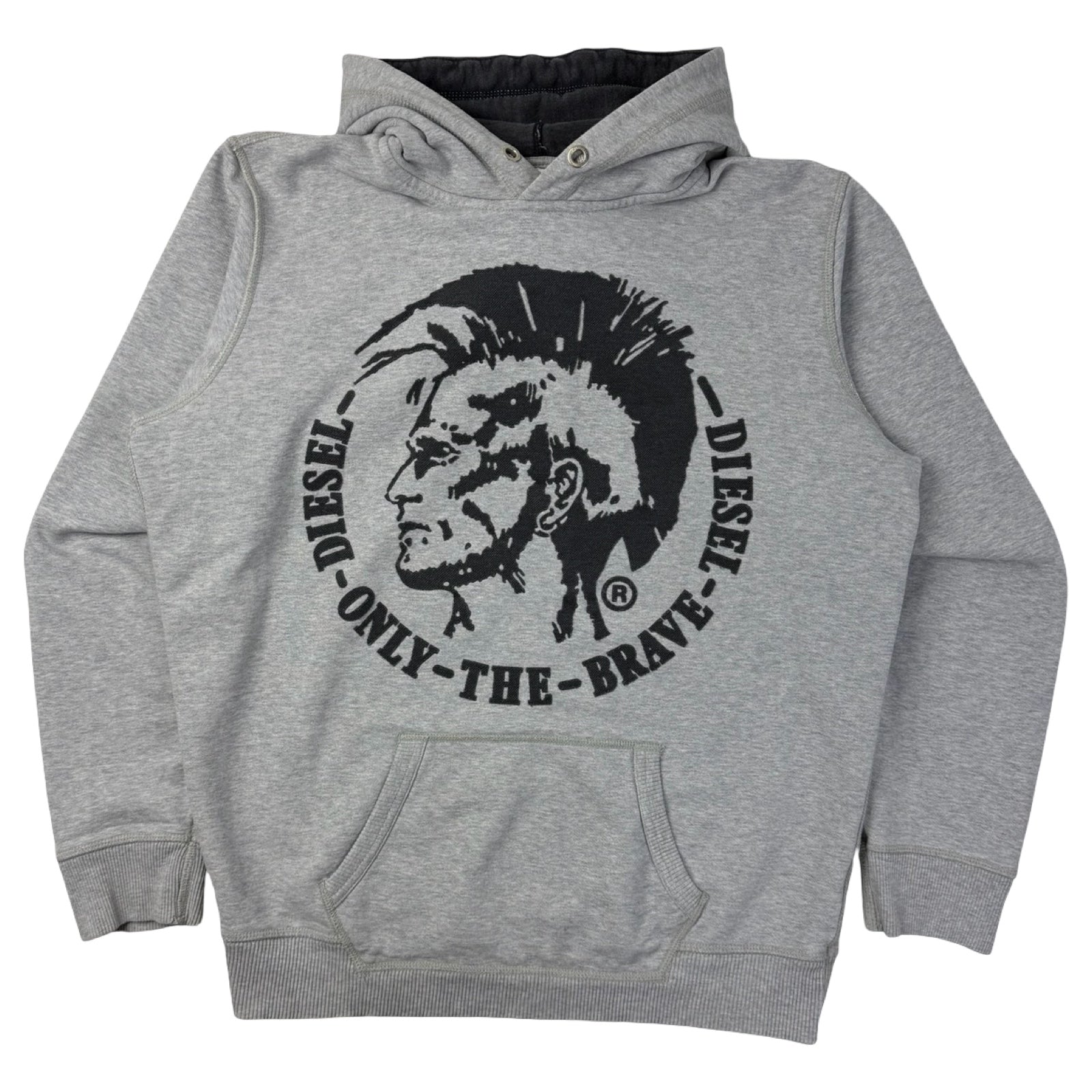 Vintage Diesel ‘Only The Brave’ Trojan Hoodie Grey