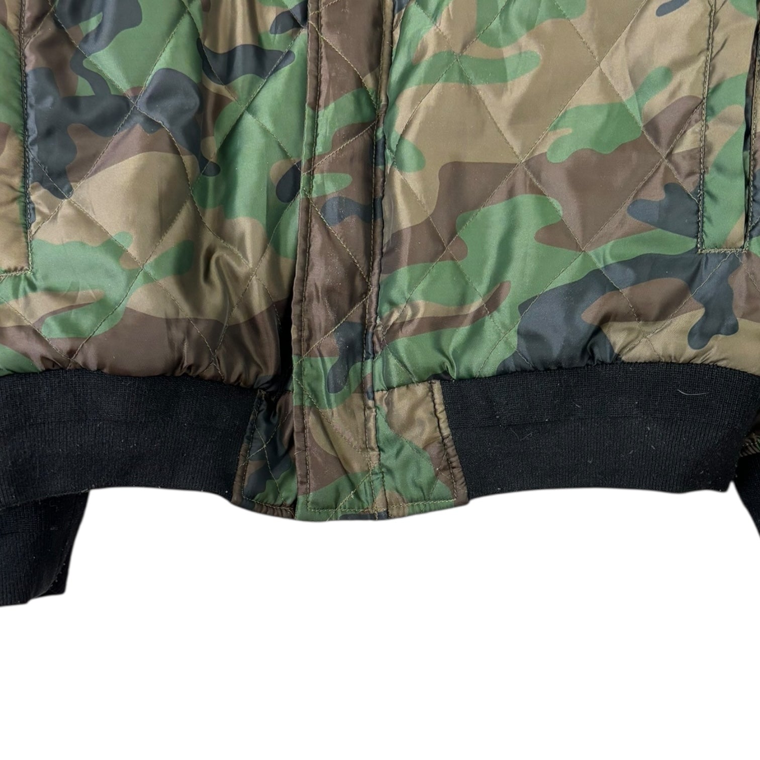 Stussy Boiled Wool Reversible Camo Bomber Jacket