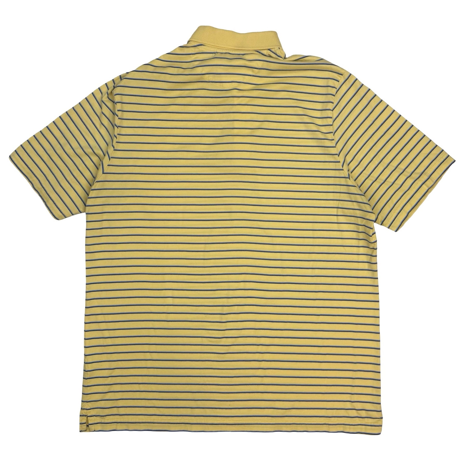 Vintage Chaps Ralph Lauren Golf Striped Polo Yellow