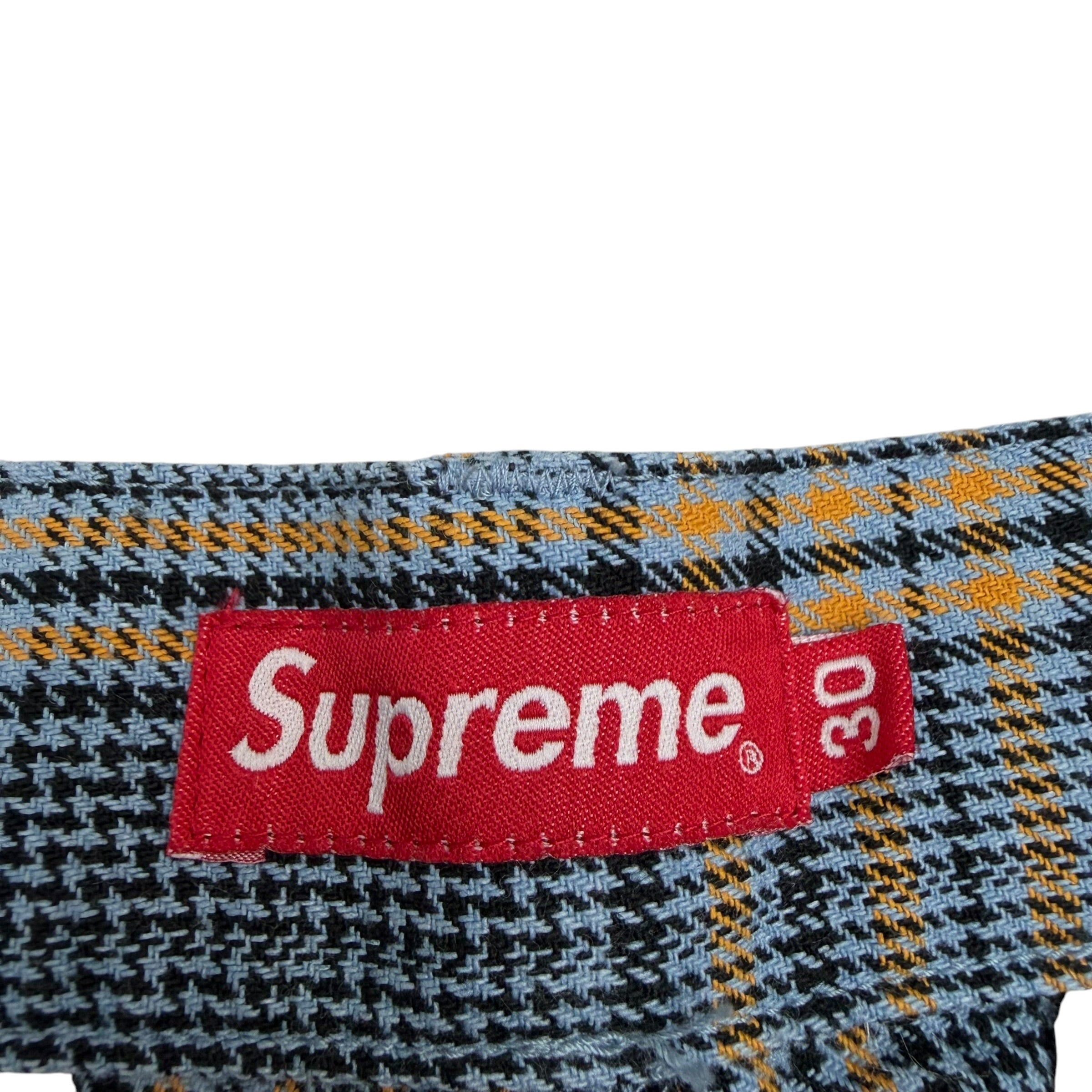 Supreme Plaid Work Pant Blue