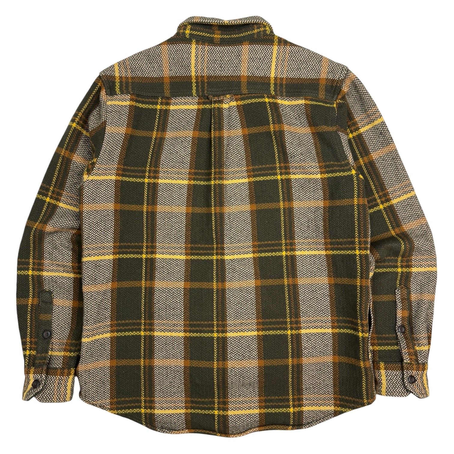 Vintage WoolRich Button Up Shirt Green/Yellow