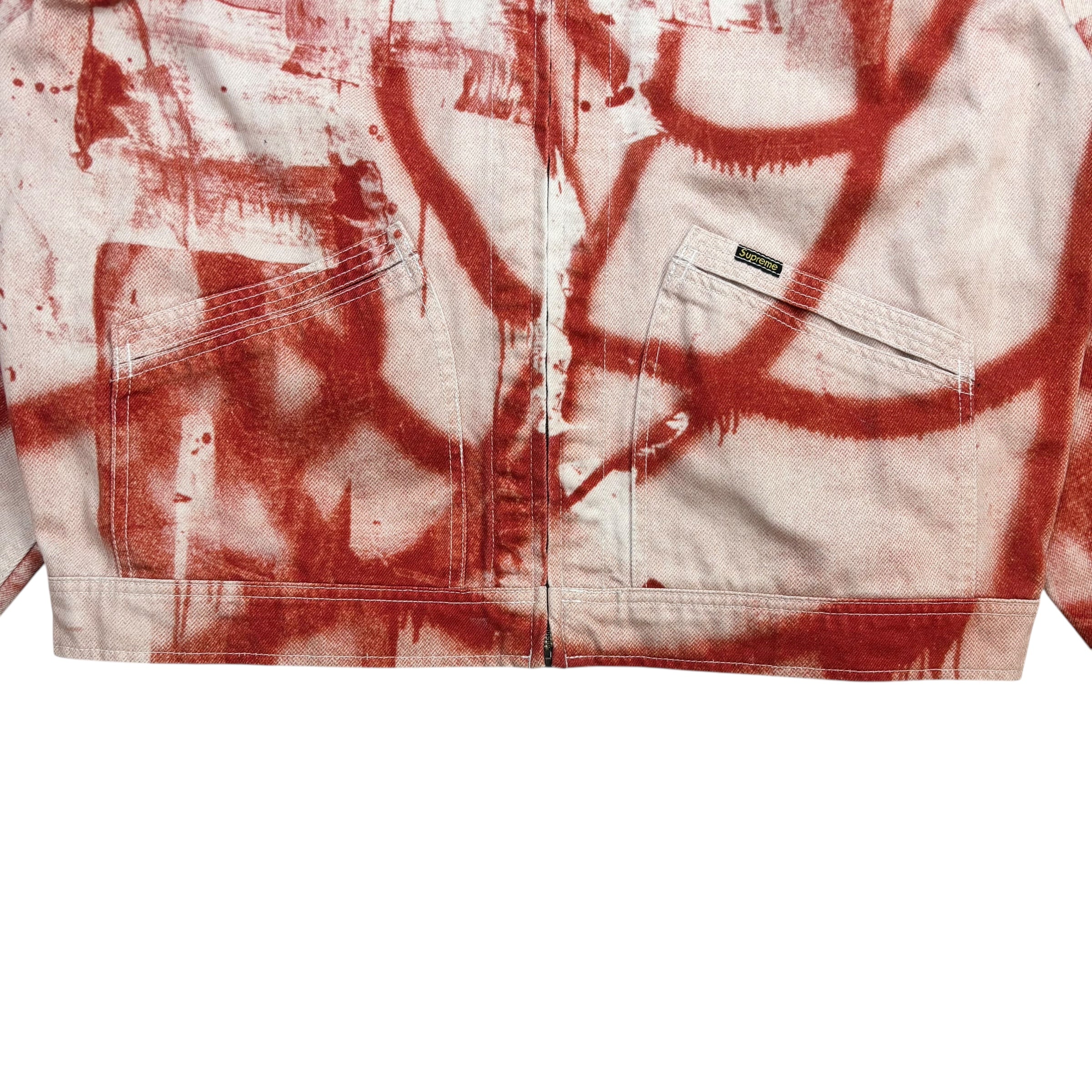 Supreme X Christopher Wool Denim Jacket Red