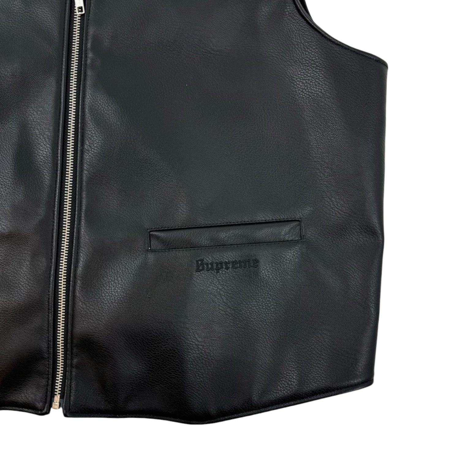 Supreme x Toy Machine Faux Leather Vest Black