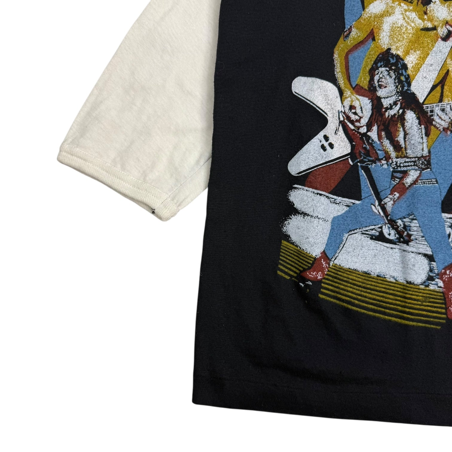 1983 Quiet Riot Metal Health Tour Raglan Tee Black/White