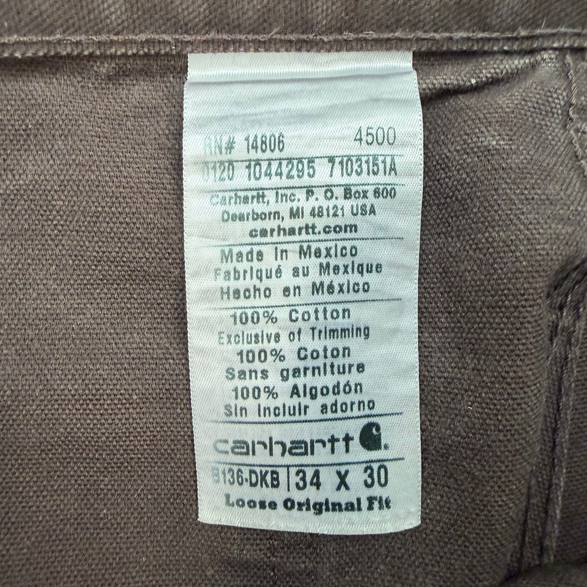 Vintage Carhartt Double Knee Pants Brown