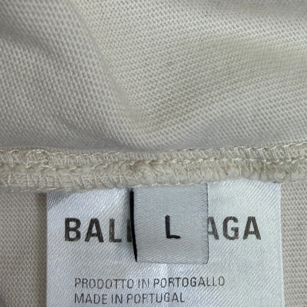 Balenciaga Badge Logo Tee Cream
