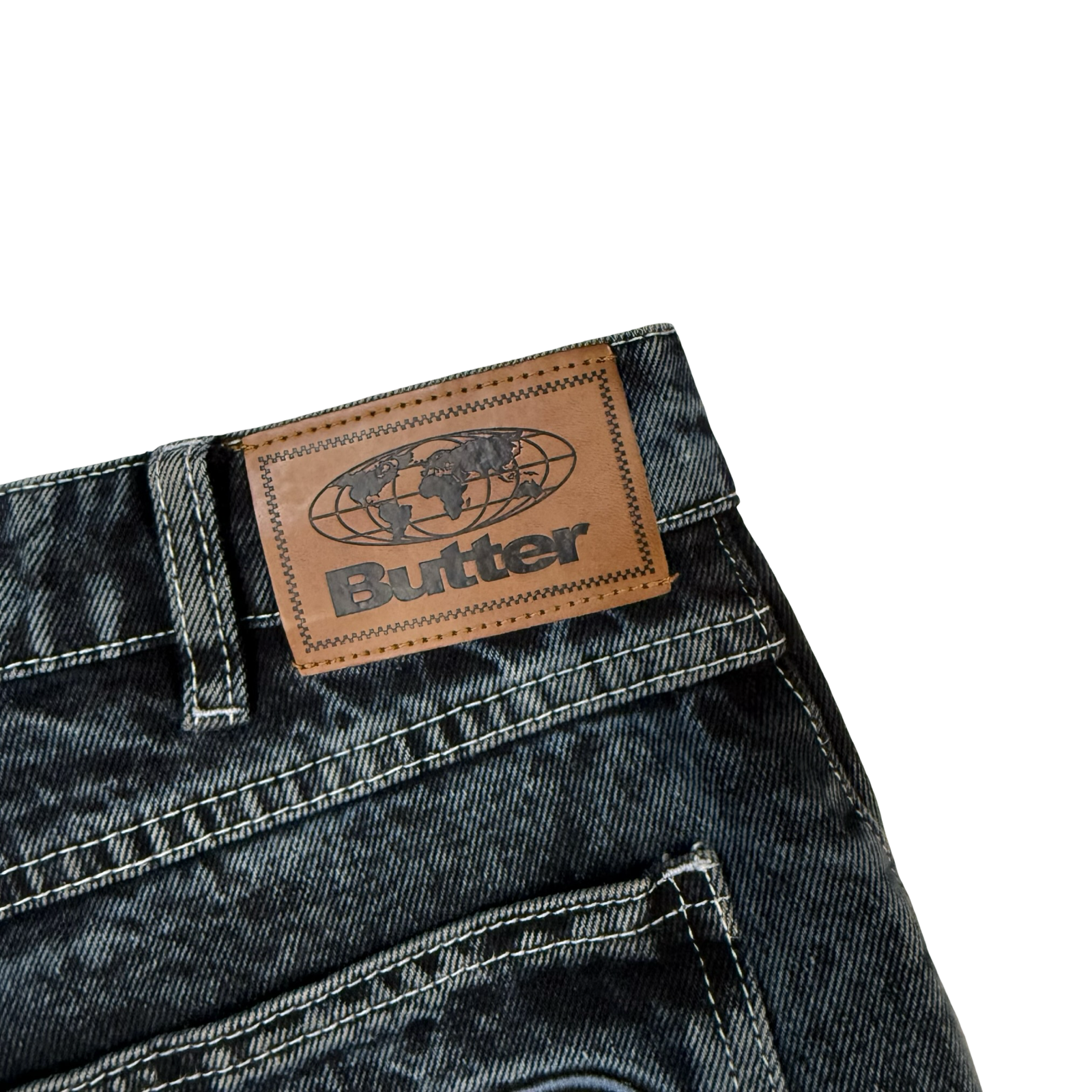 Butter Baggy Very Baggy Fit Denim Pants Indigo Acid Wash