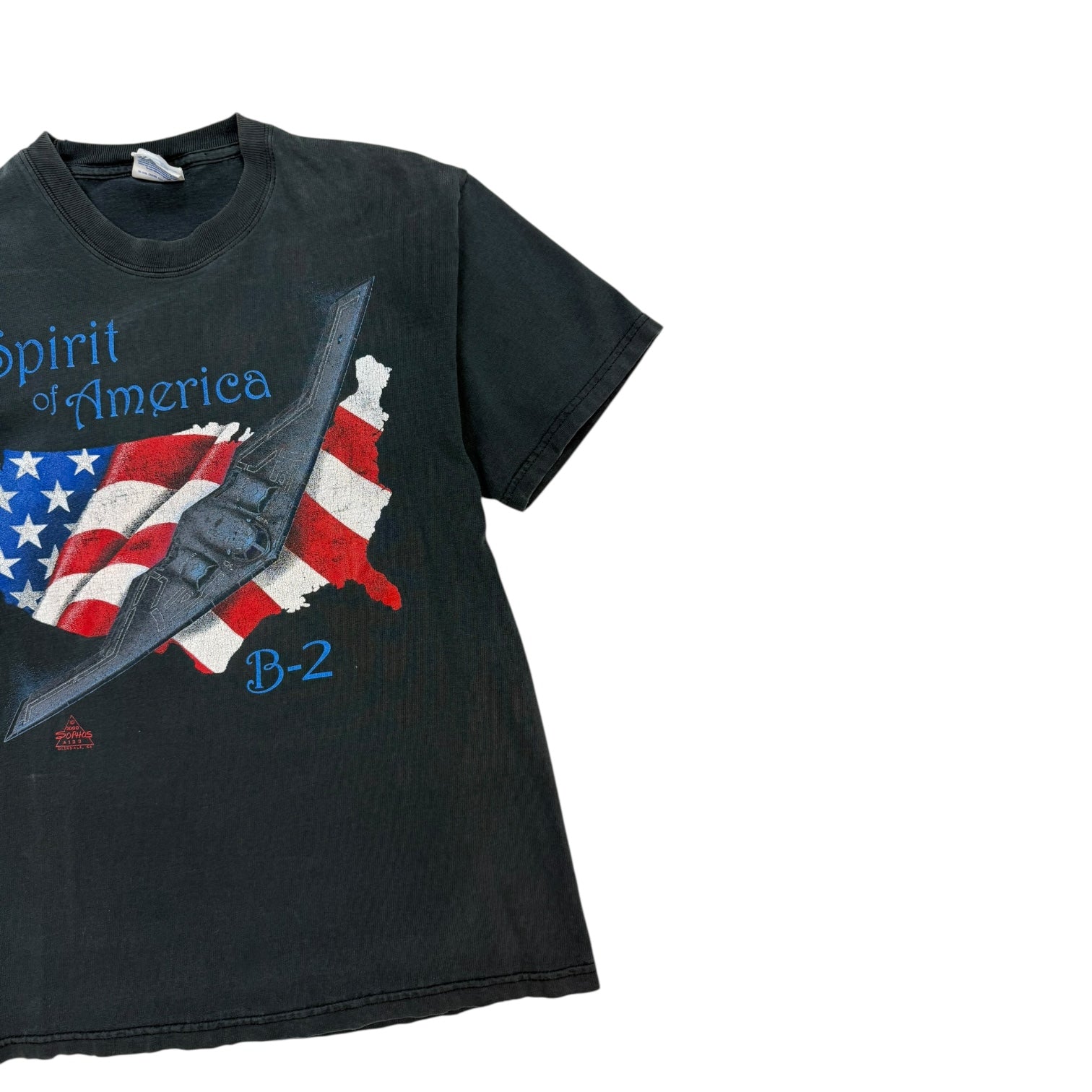 Vintage B-2 Bomber Spirit Of America T-Shirt Black