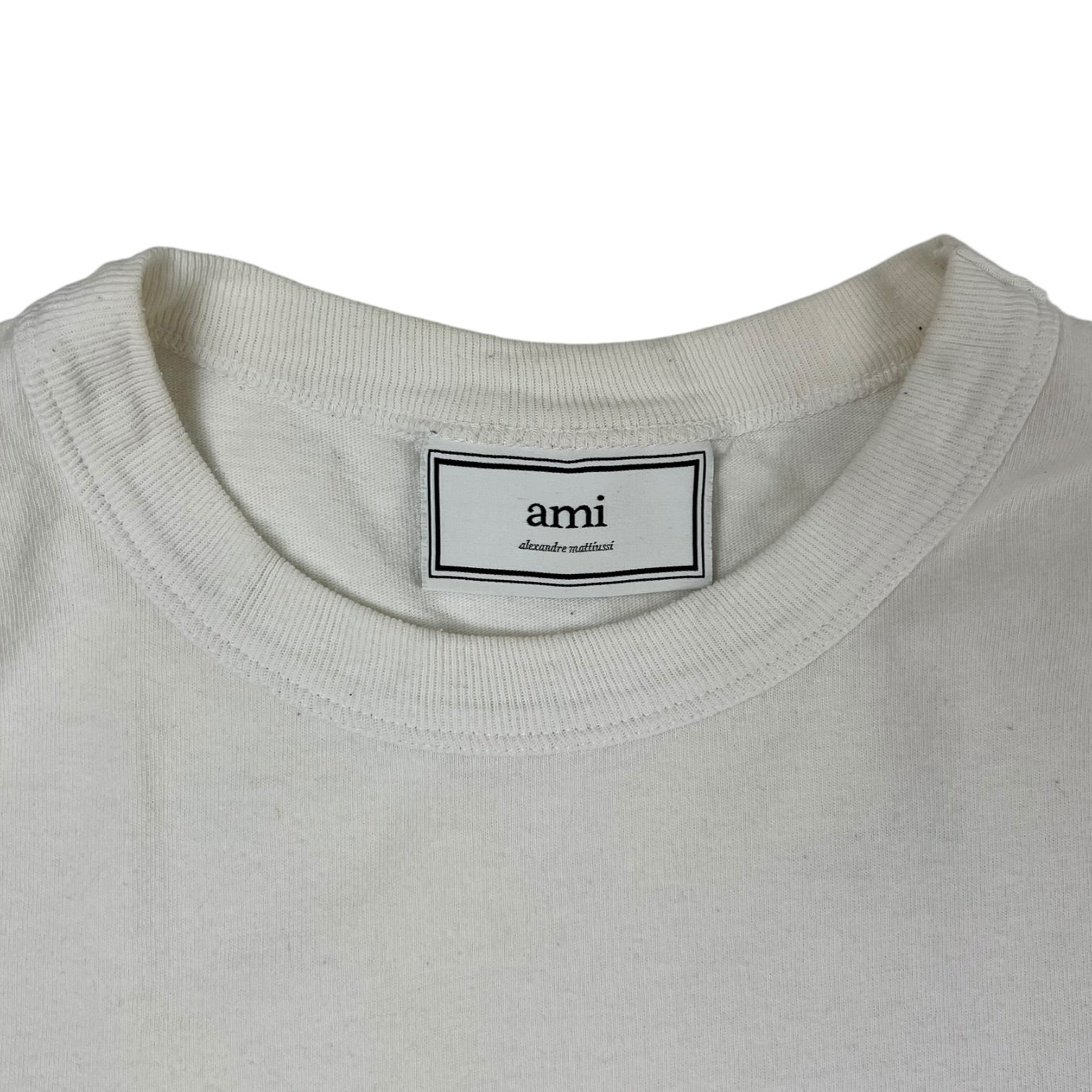 AMI Paris De Coeur Patch Logo T-Shirt