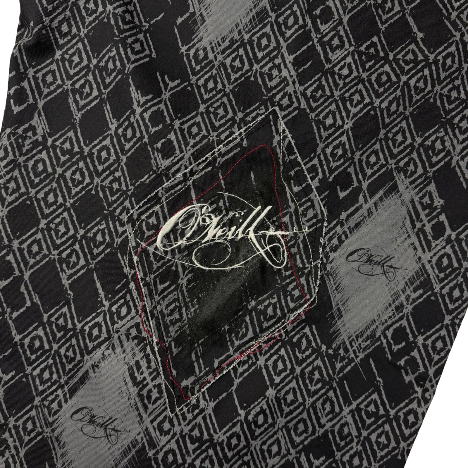 Vintage Y2K O’Neill Diamond Board Shorts Black/Grey