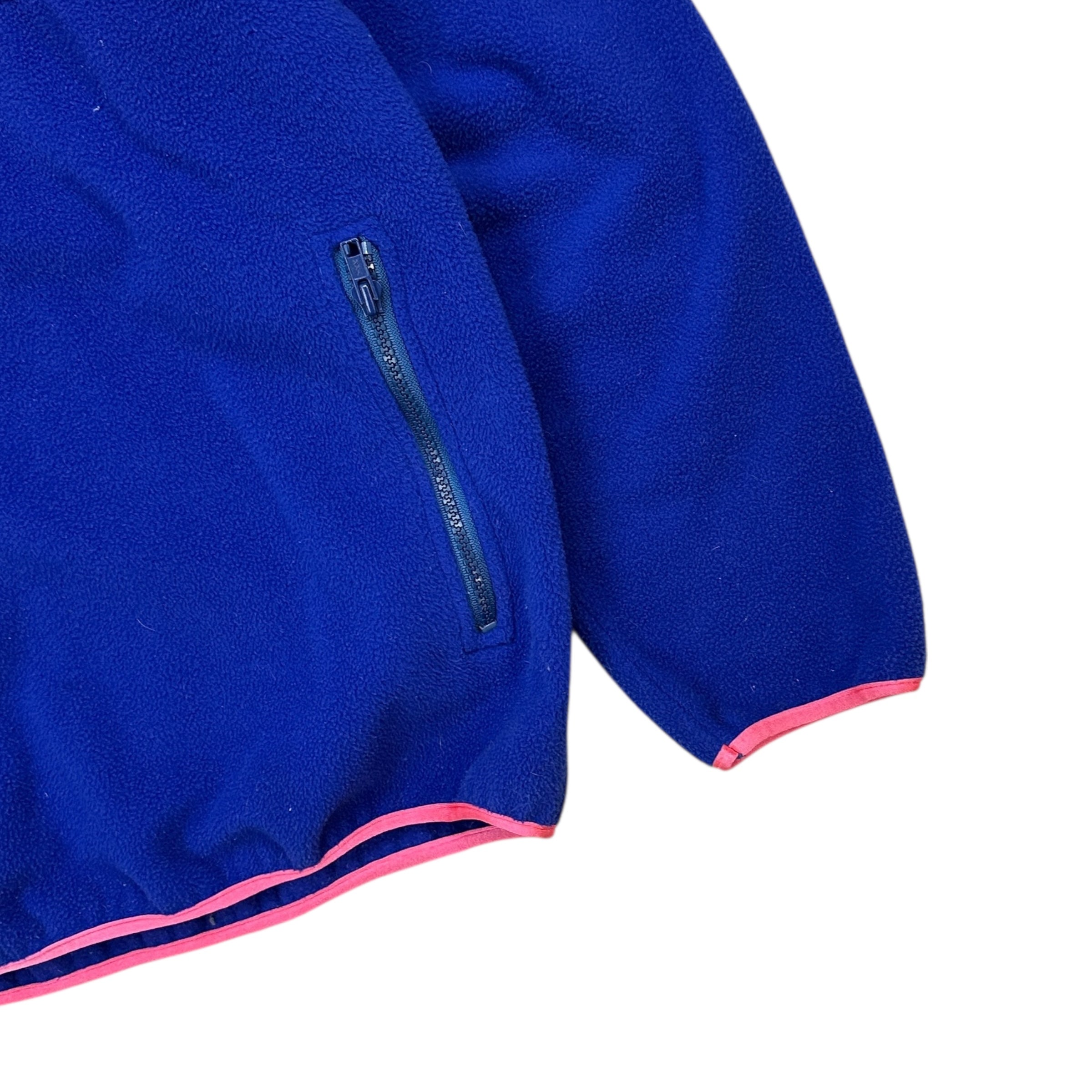 Vintage Nike 1/4 Zip Fleece Sweater Orange/Blue