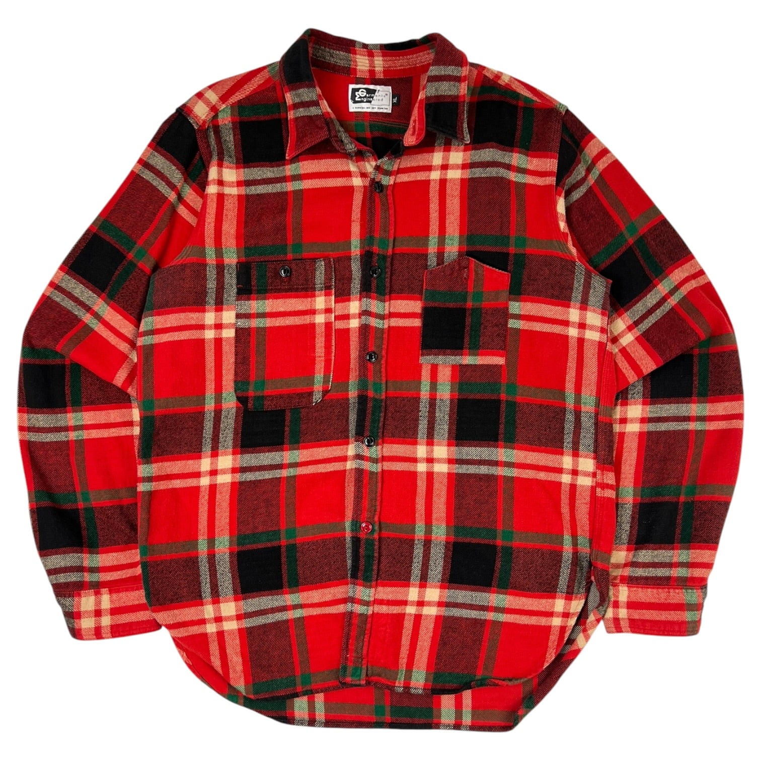 Engineered Garments Single Needle Plaid Flannel Black/Red