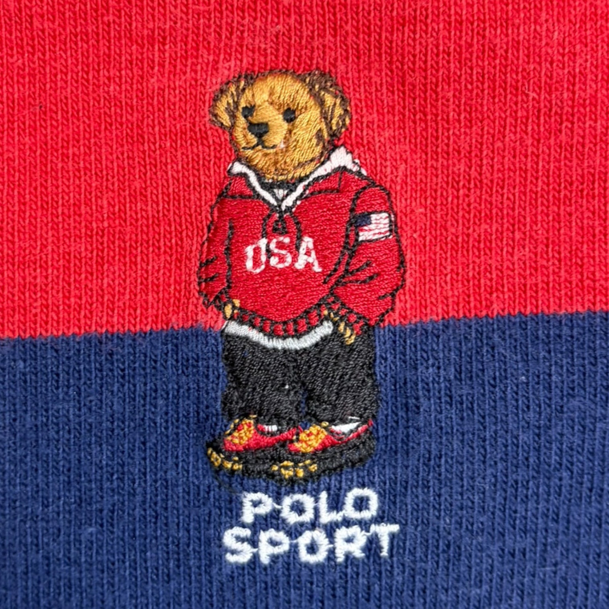 Vintage 90’s Polo Ralph Lauren “Polo Sport” Rugby Long-Sleeve Red/Navy