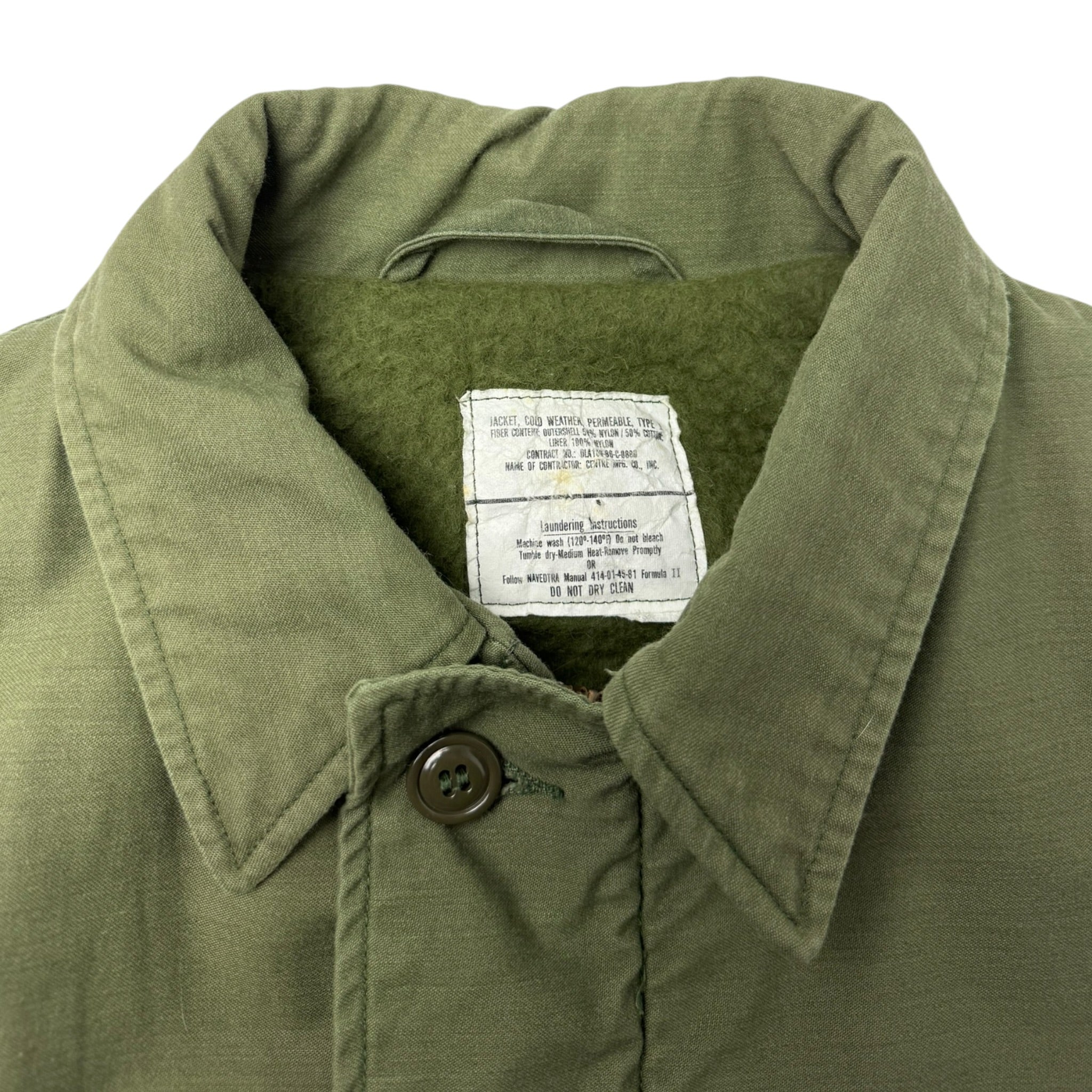Vintage Military Cold Weather Type-1 Utility Jacket Green