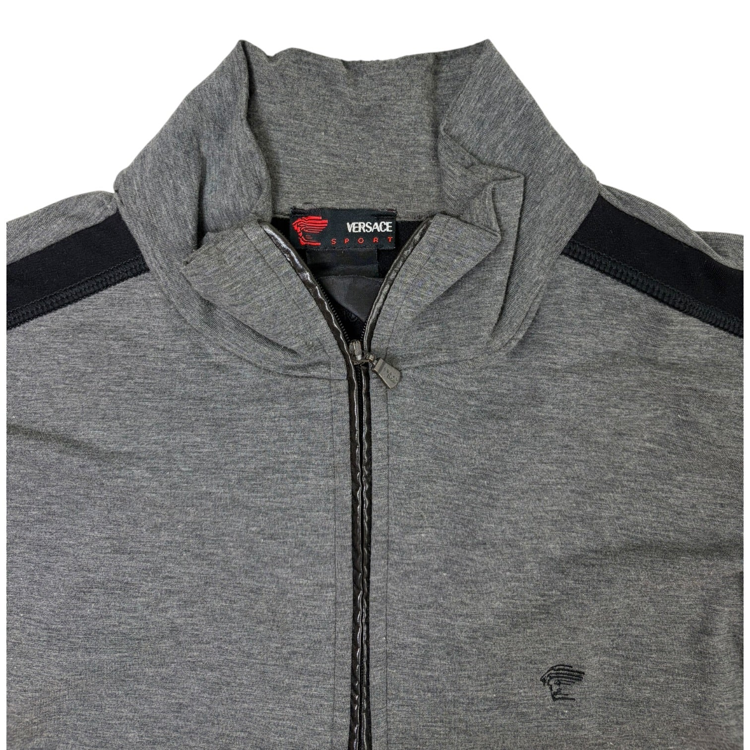 Vintage Versace Quarter Zip Grey/Black