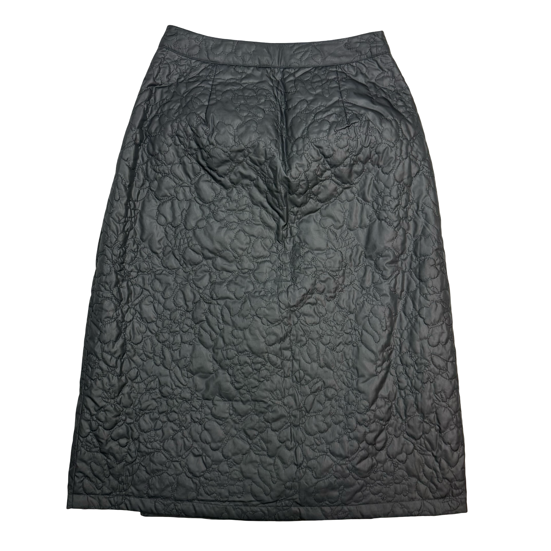 (W) Stussy Quilted Wrap Skirt Black