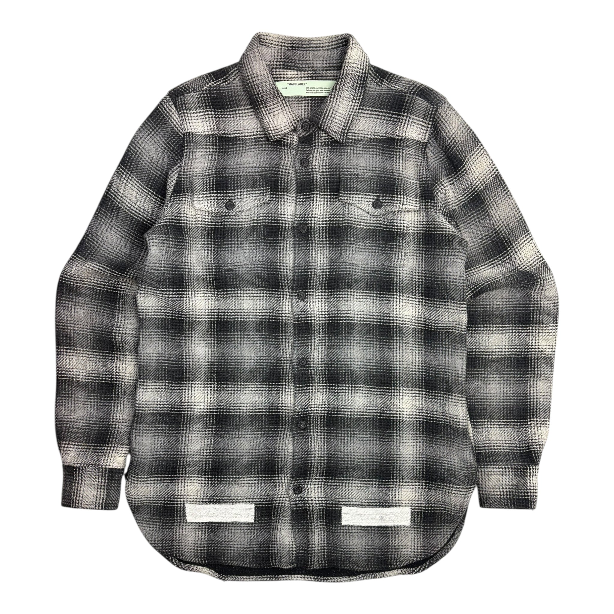 Off White Shadow Plaid Flannel
