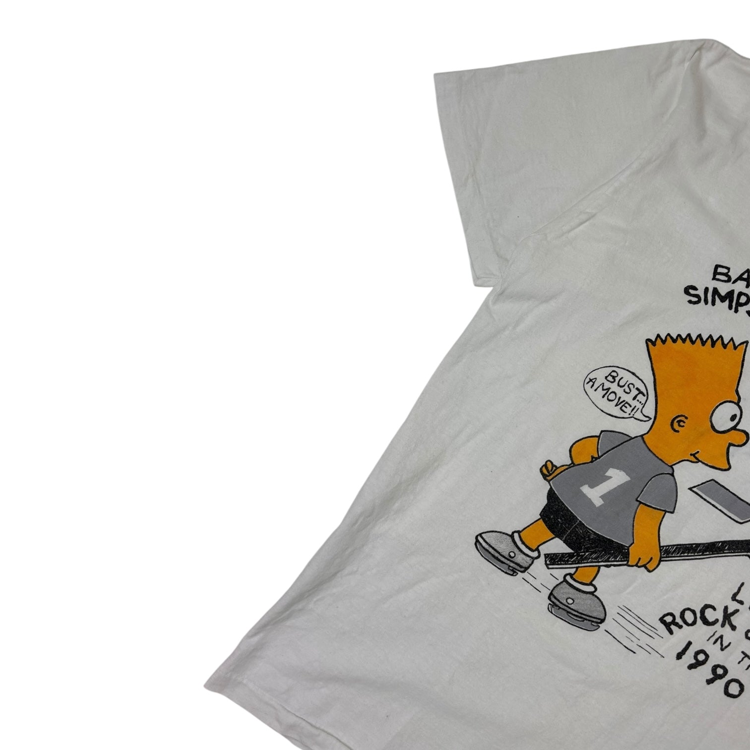 Vintage 1990 Bart Simpson X LA Kings T-Shirt White