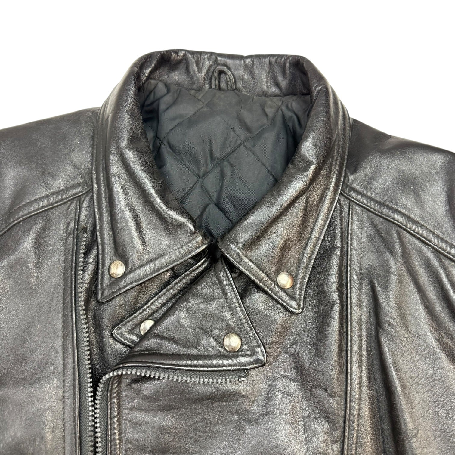 Vintage Rider Leather Jacket Black