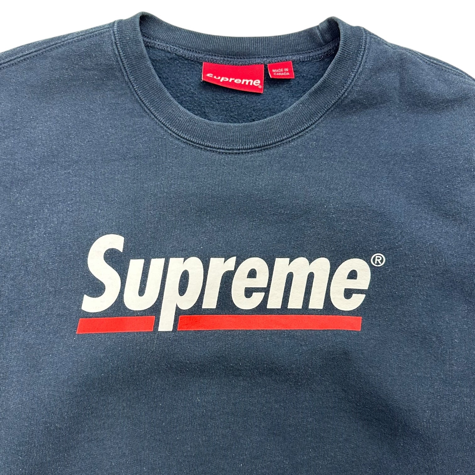 Supreme Underline Crewneck Navy