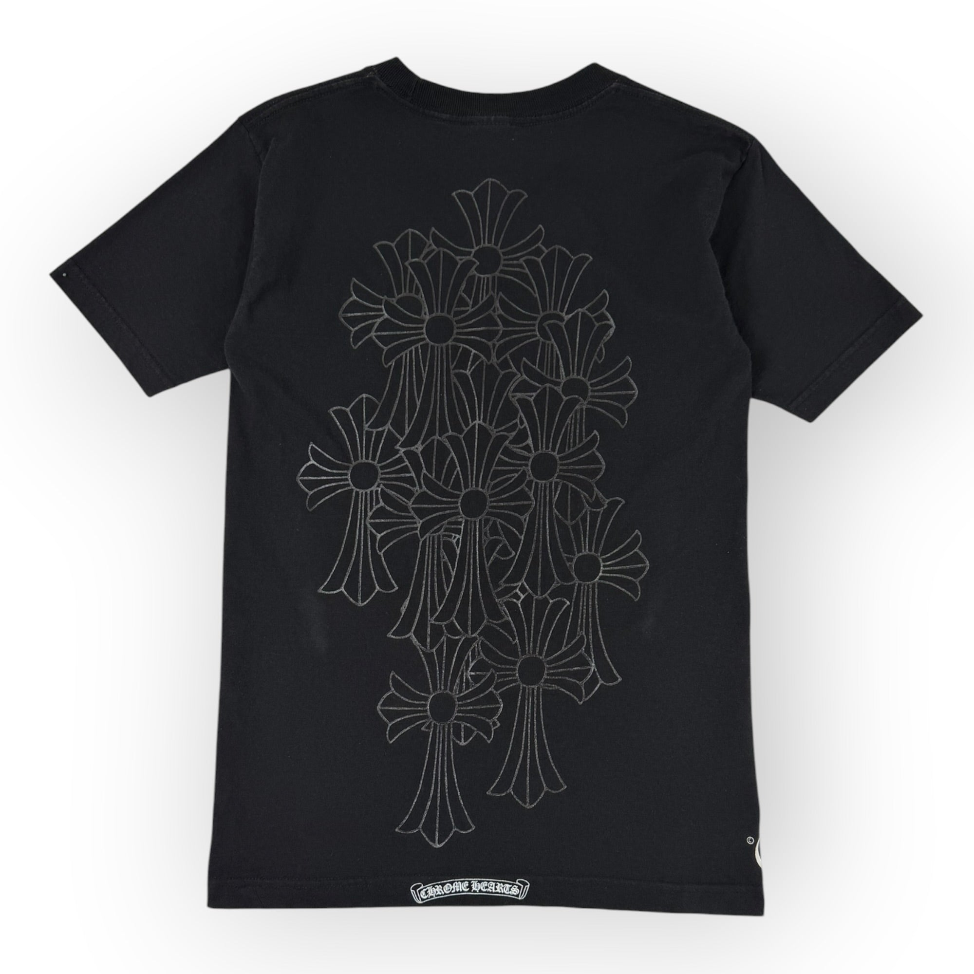 Vintage Chrome Hearts Tonal Cemetery Pocket T-Shirt Black