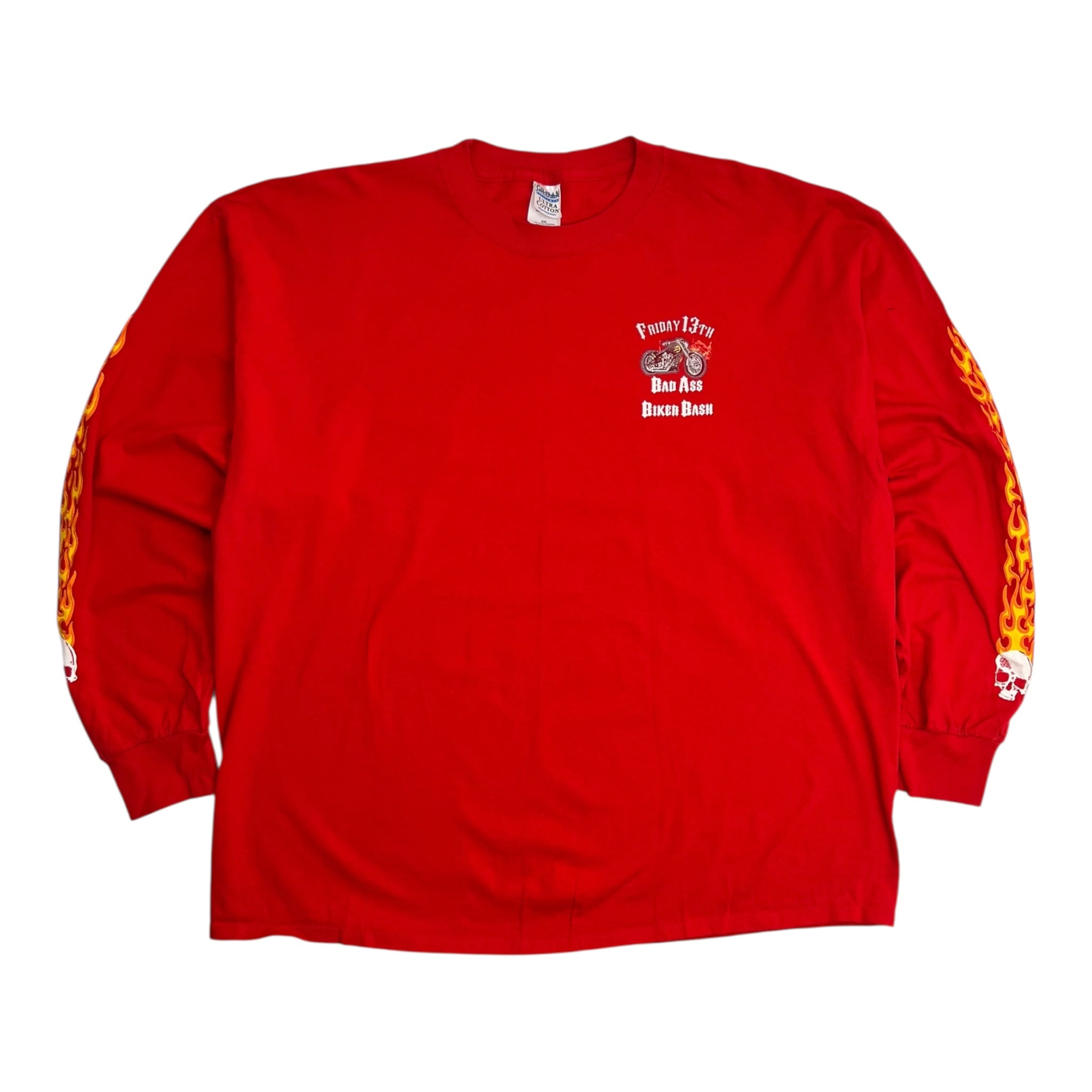 2003 Friday The 13th Port Dover Bike Rally Flame Sleeve T-Shirt
