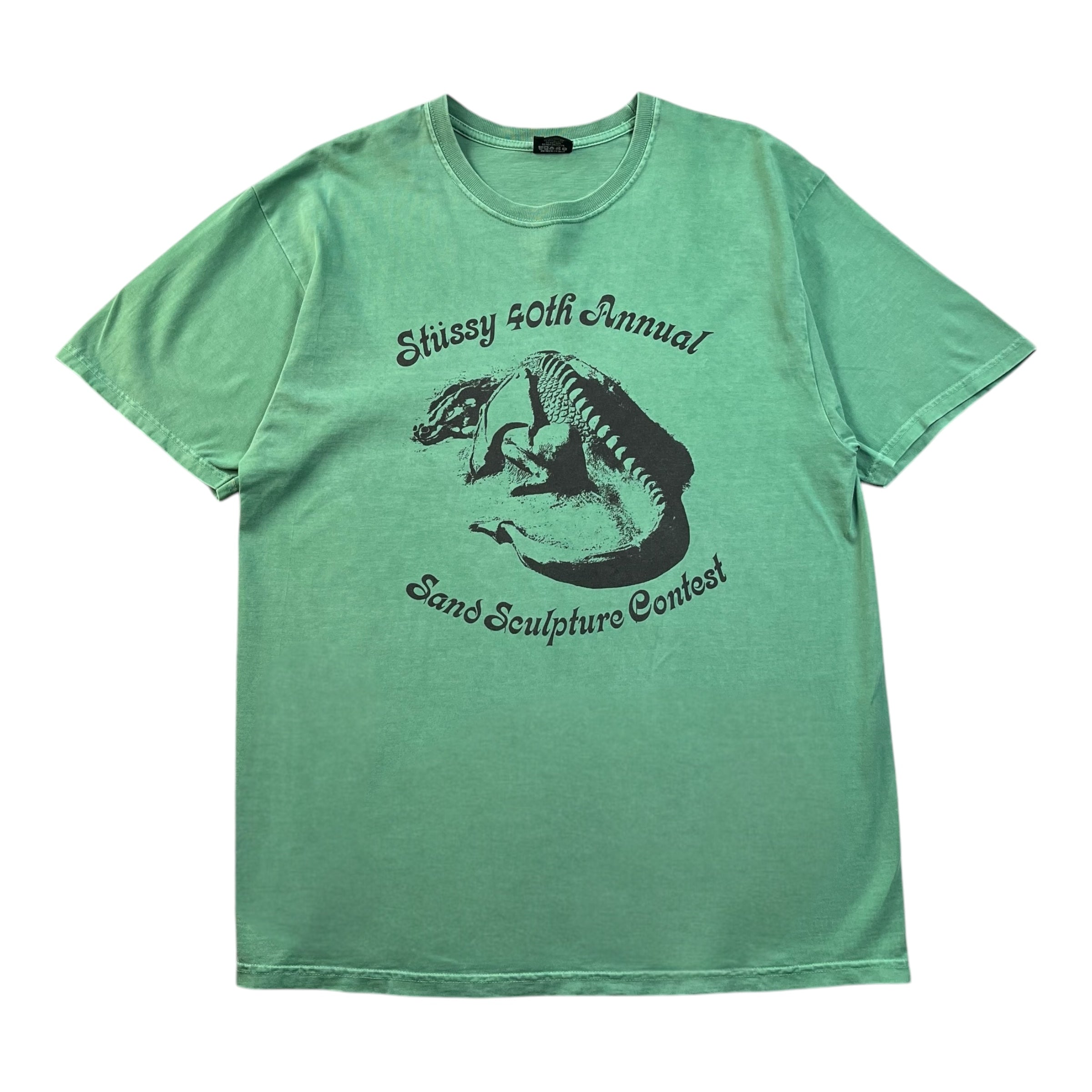 Stussy 40th Annual Sand Sculpture Contest Pigment Dyed Tee Green