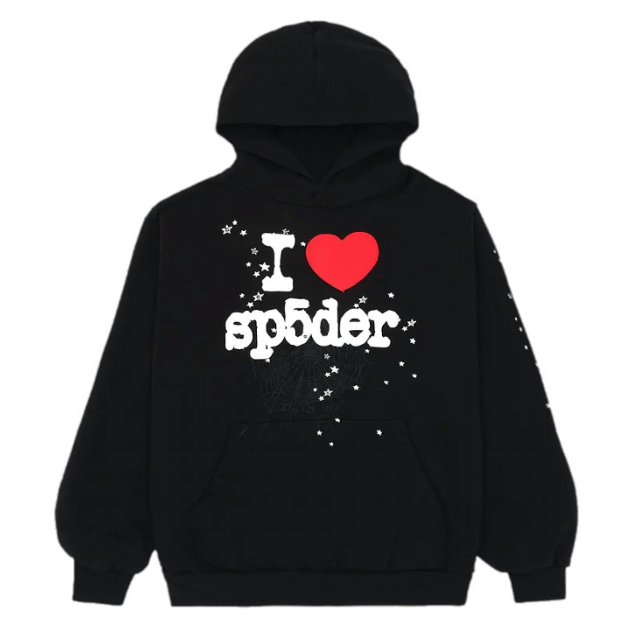 Sp5der I Heart SP5 Souvenir Hoodie Black