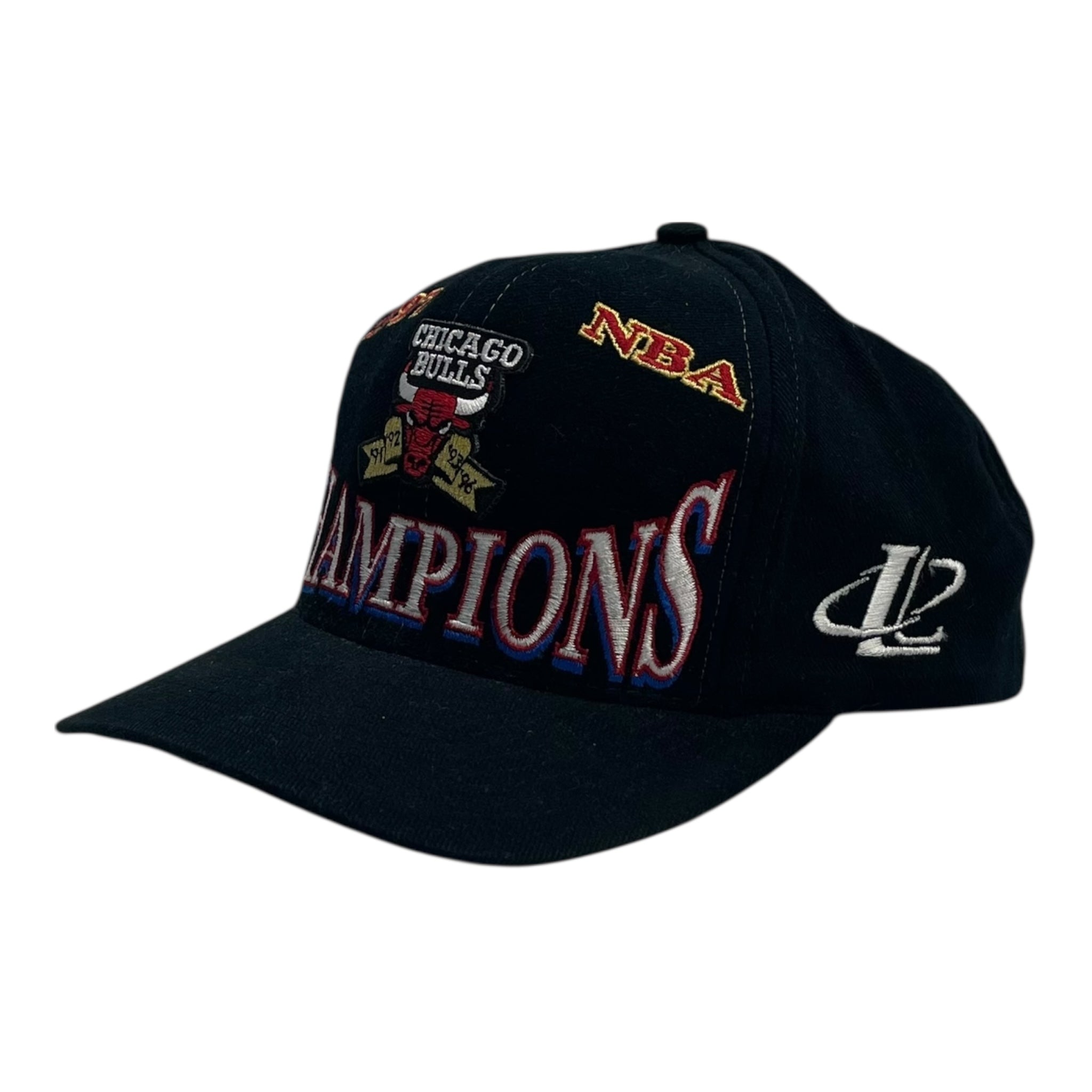 1997 Chicago Bulls Champions Logo Athletic Hat Black