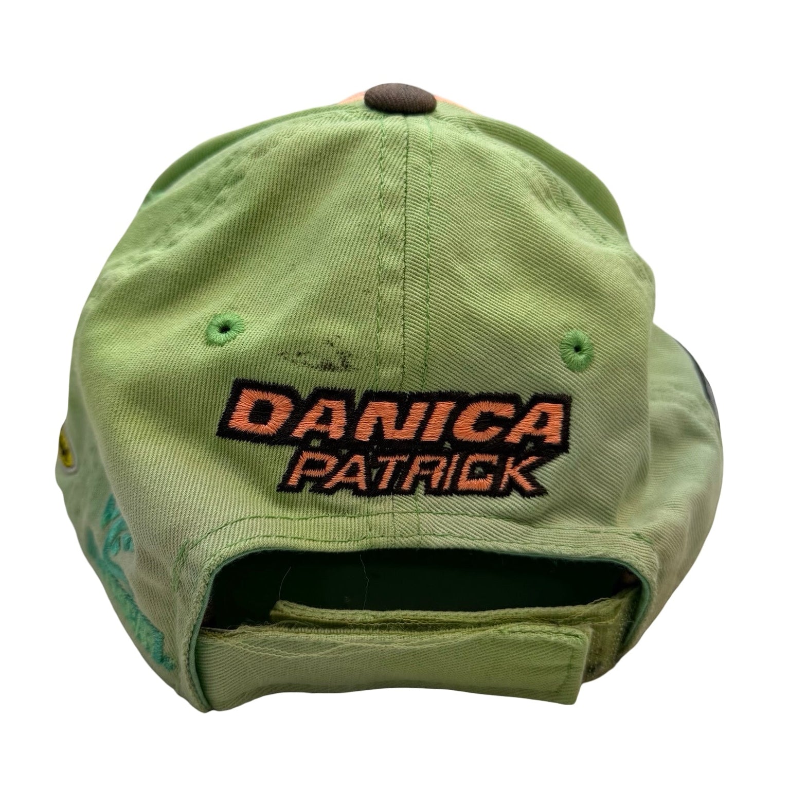 Vintage Danica Patrick Go Daddy Chase Authentics Pit Cap Hat Brown/Green