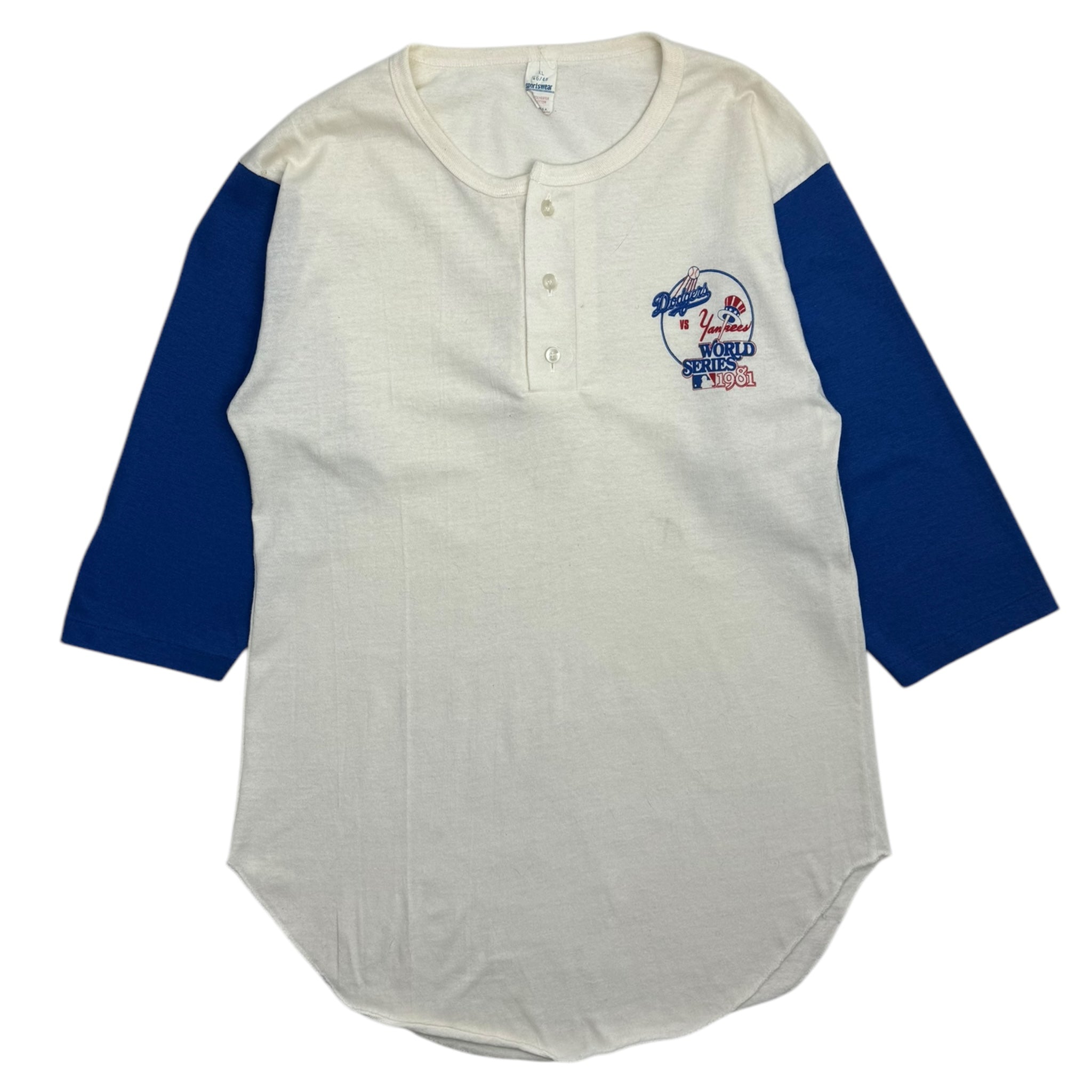 1981 Los Angeles Dodgers Vs New York Yankees Henley Shirt