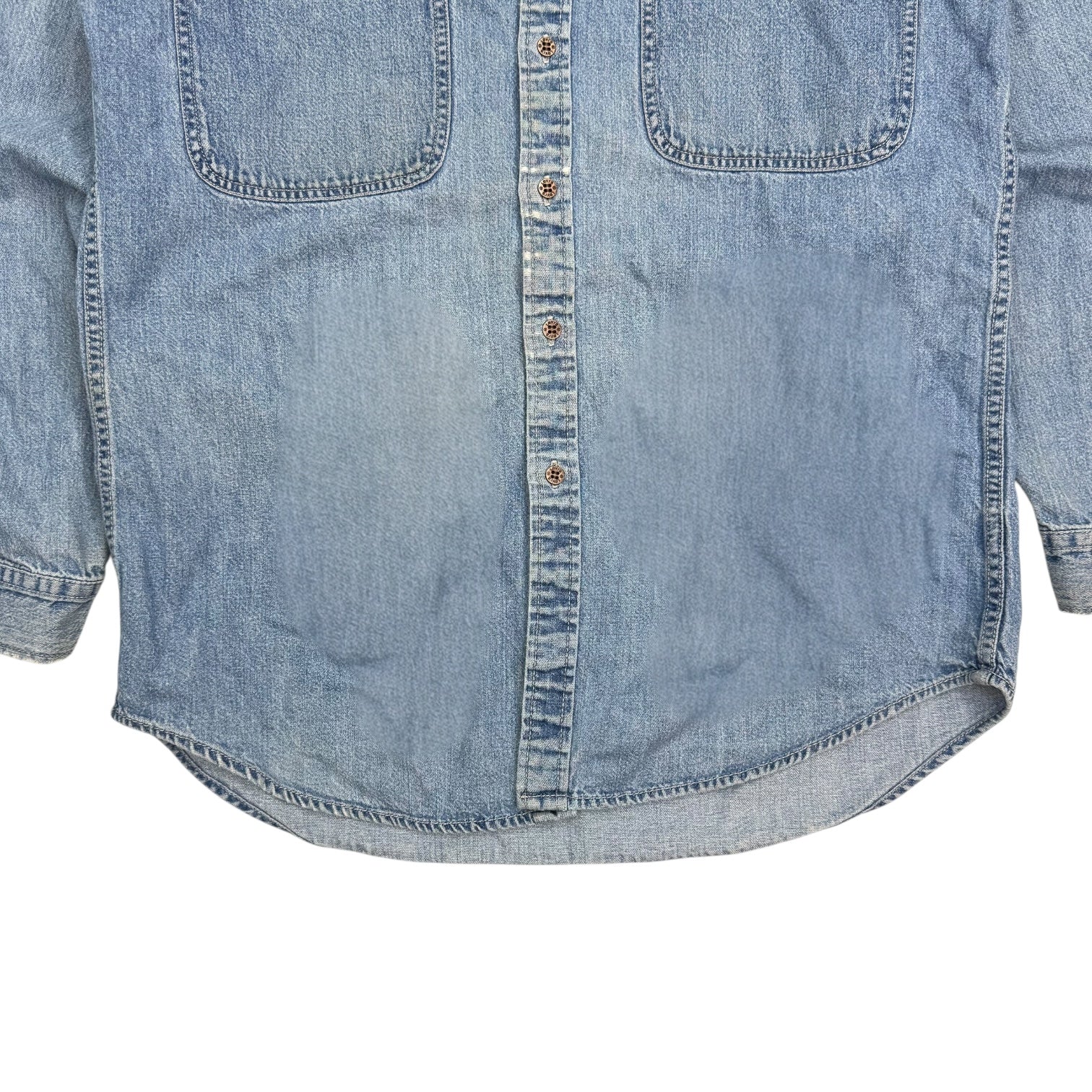 Vintage Wrangler Button Up Denim Shirt Light Wash