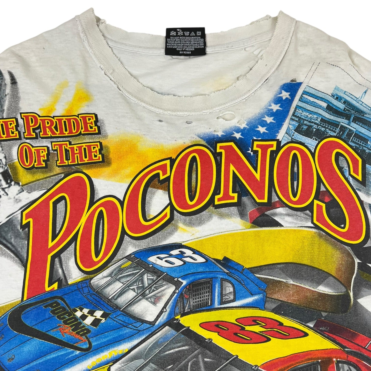 Vintage 2002 Nascar Pocono 500 T-Shirt White