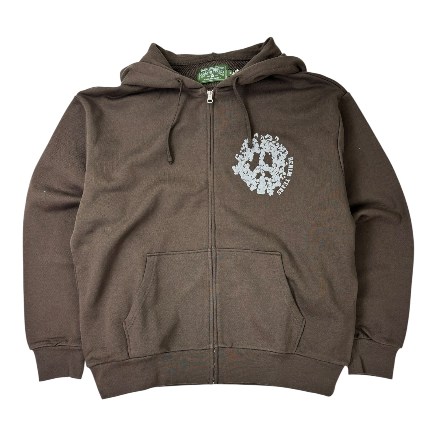 Denim Tears Denim University Zip-Up Hoodie Brown/Grey
