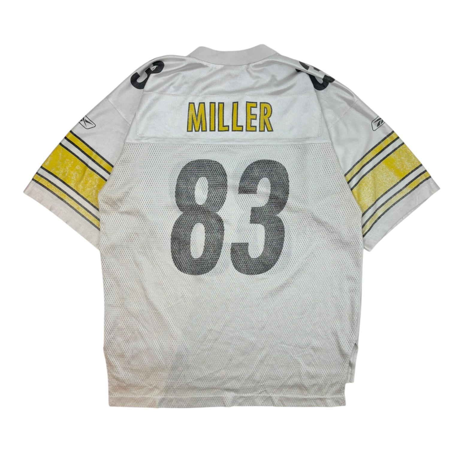 Vintage Reebok Pittsburg Steelers Health Miller Football Jersey White