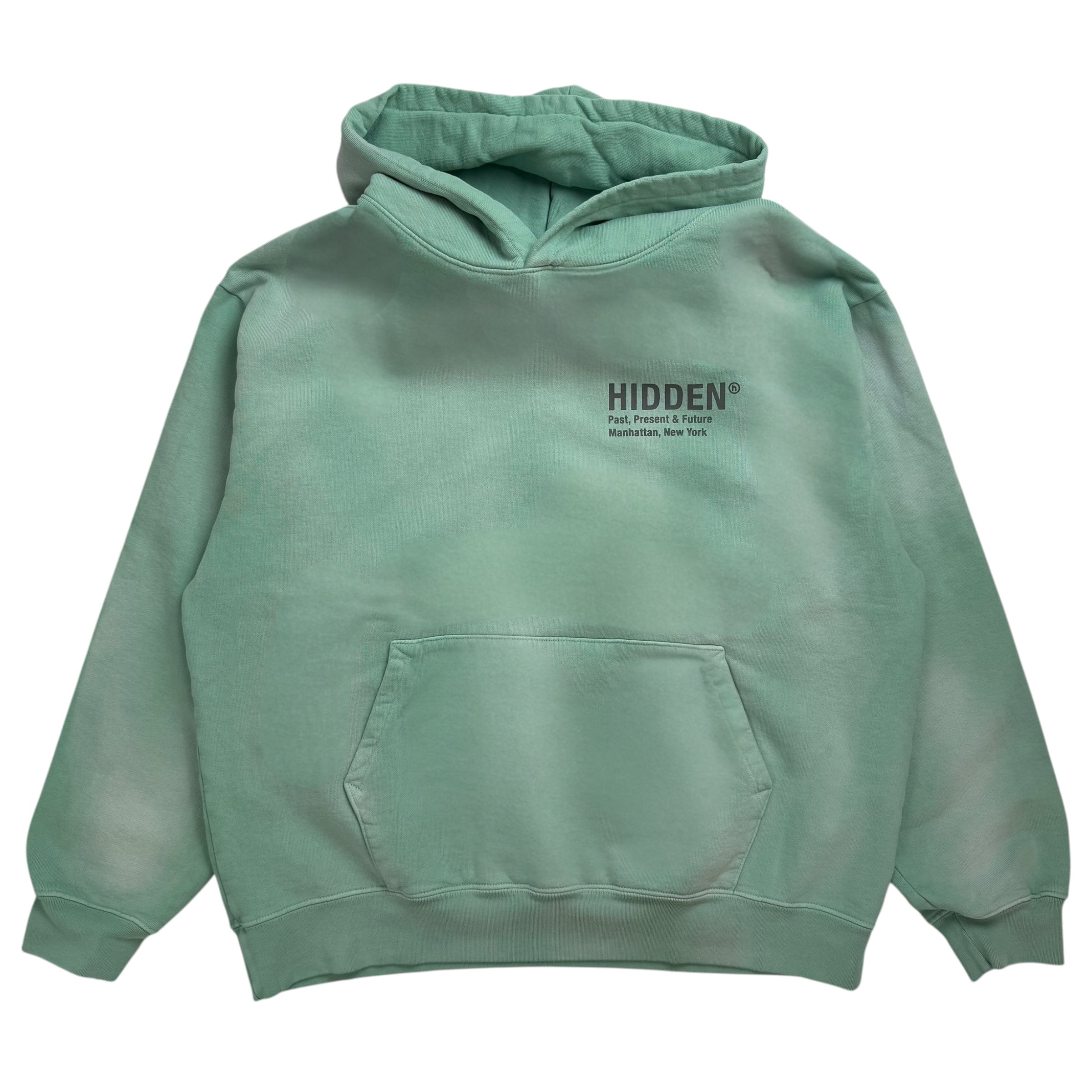 Hidden NY H Logo Vintage Wash Hoodie Green