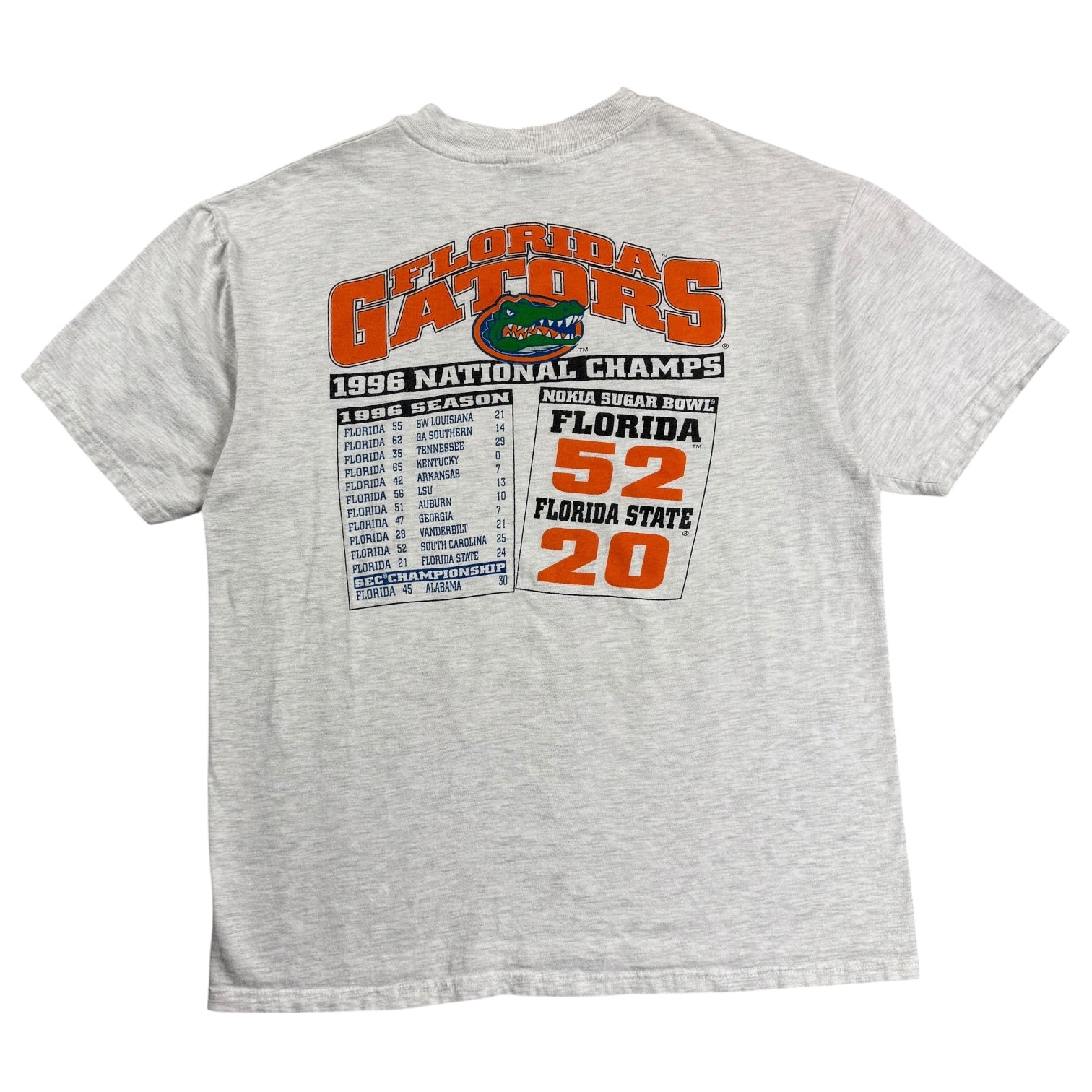 1996 Florida Gators National Champs Tee Grey
