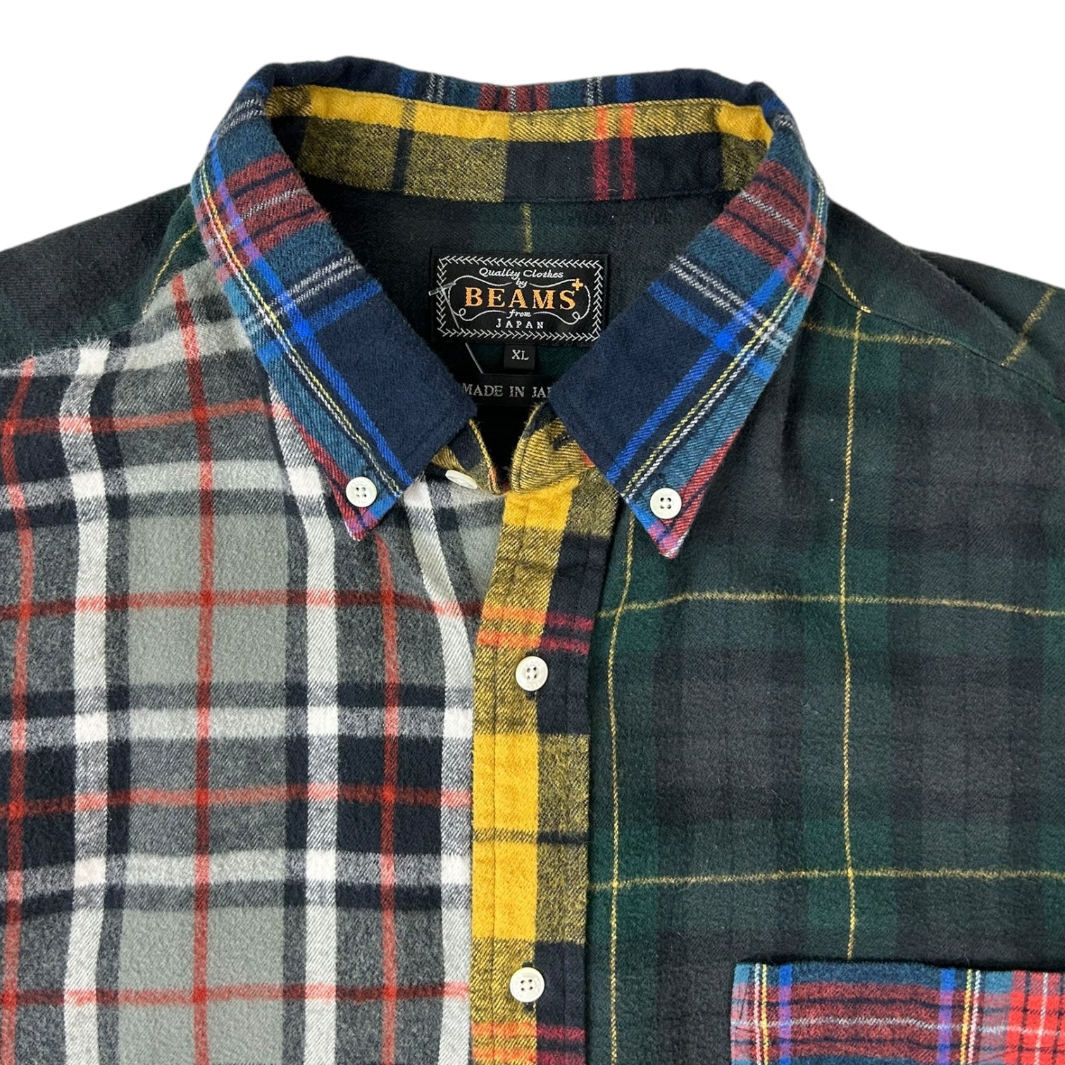 Beams Plus B.D. Panel Shaggy Nel Shirt