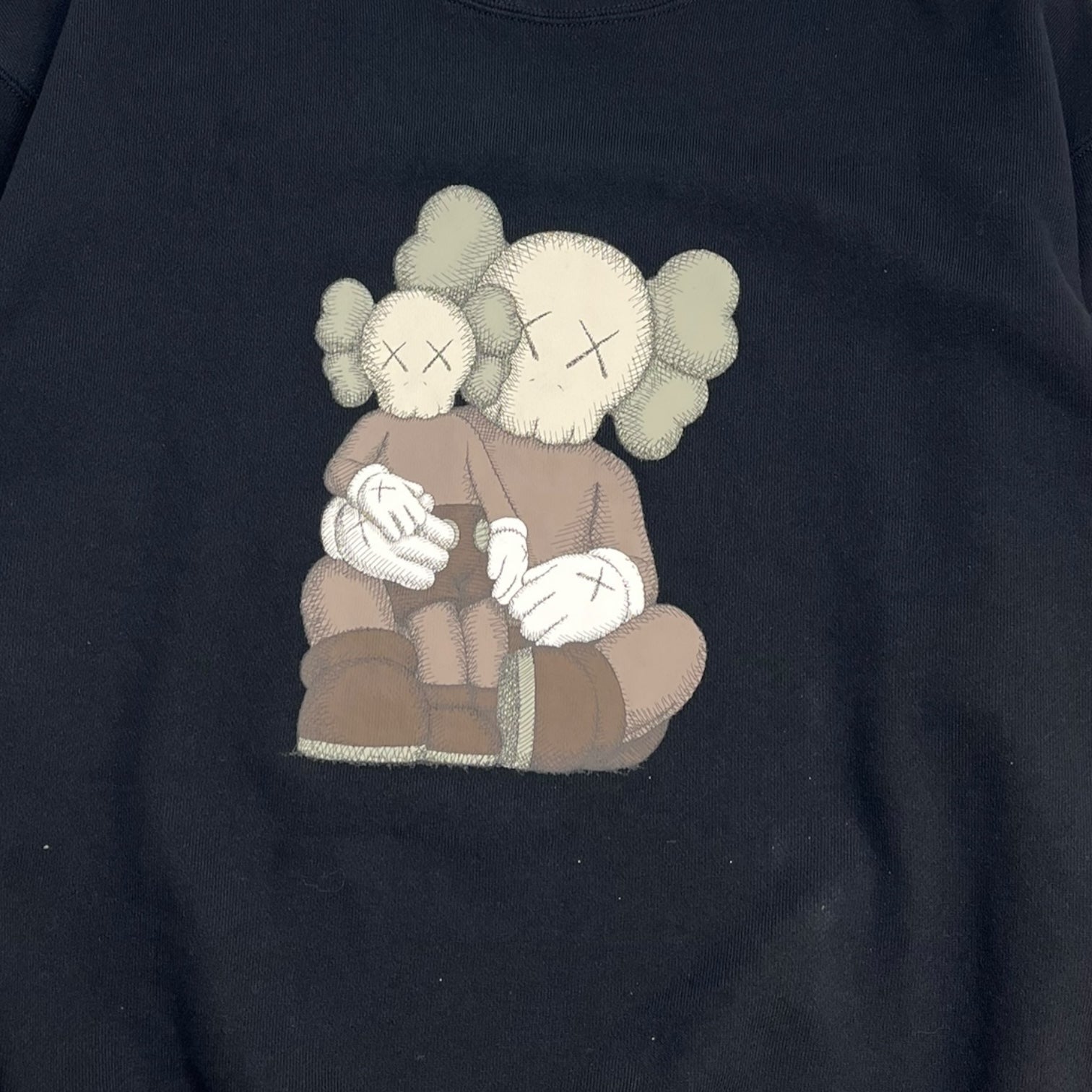 Kaws x Uniqlo Crew Black
