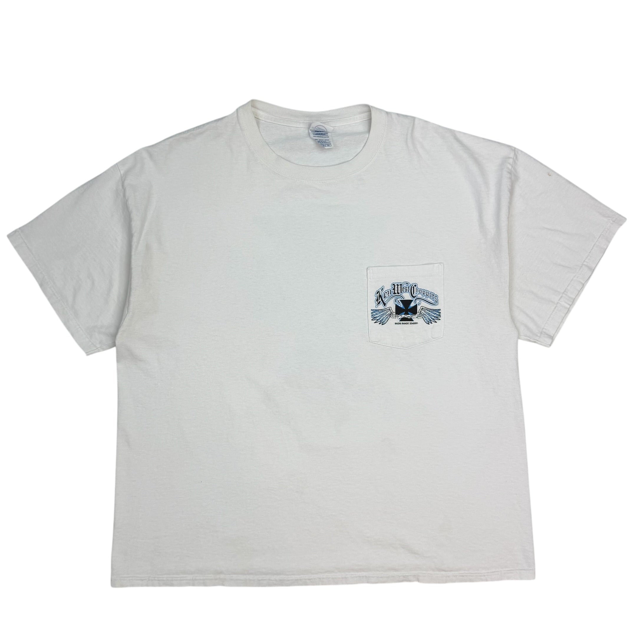 Vintage Key West Choppers Tee White