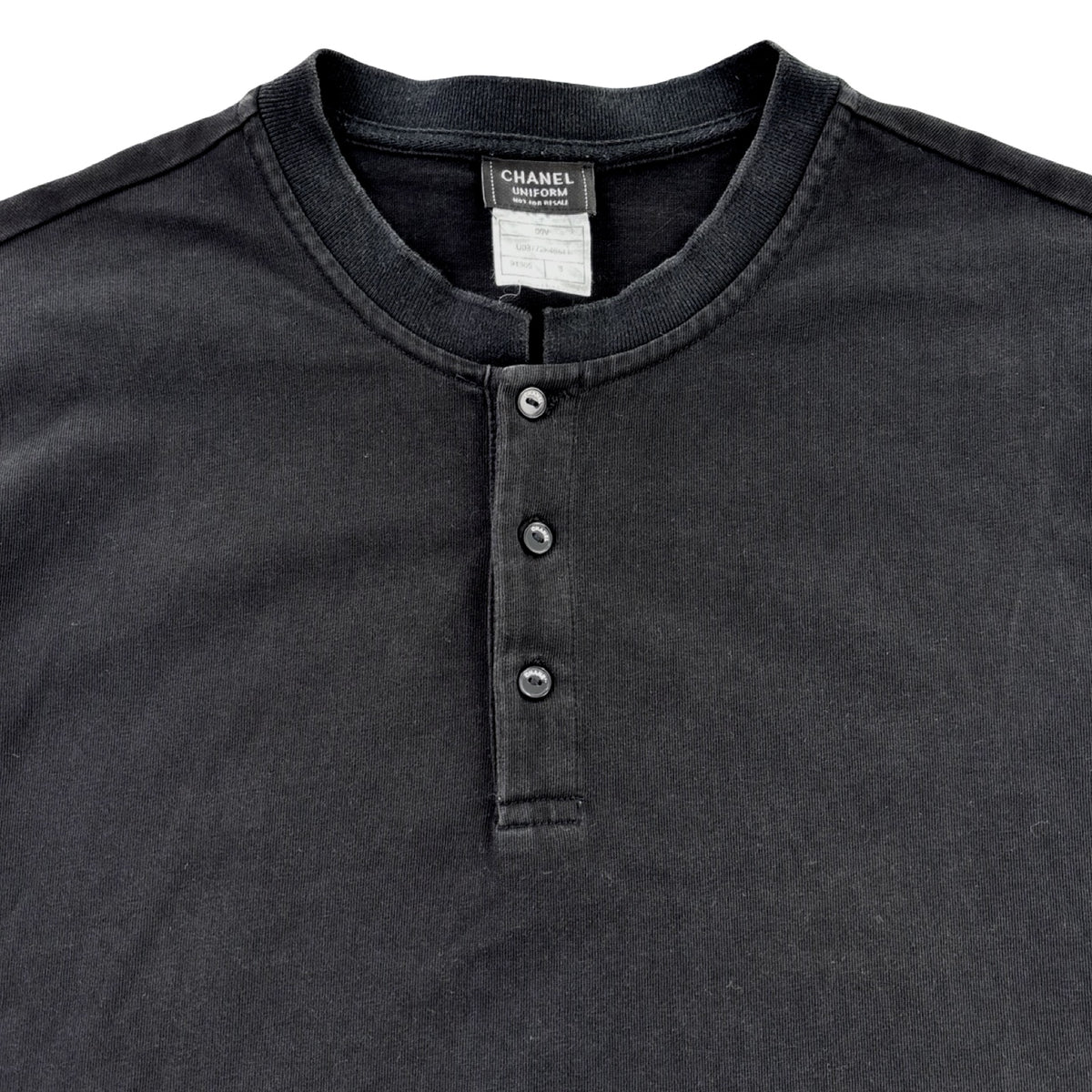 Chanel Uniform Henley T-Shirt Black