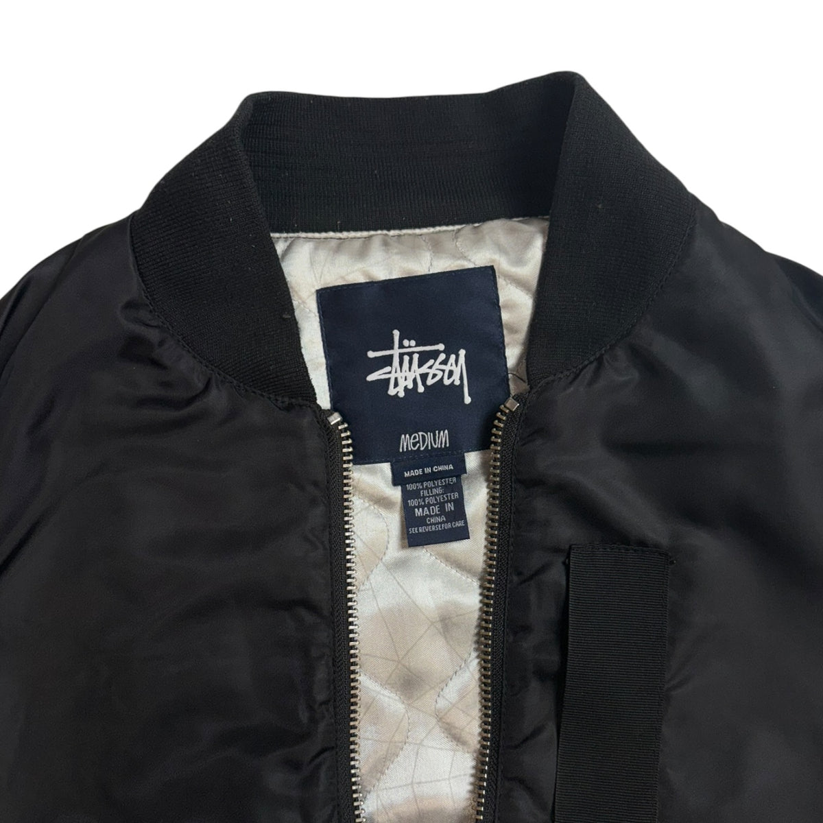 Vintage Stussy MA-1 Bomber Jacket Black