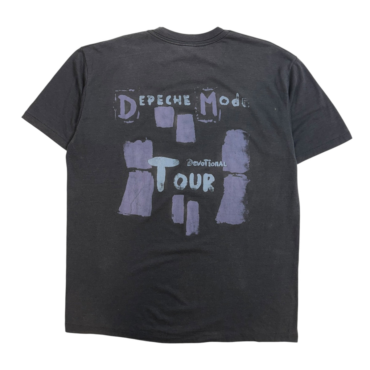 Vintage 1993 Depeche Mode Devotional Tour T-Shirt Faded Black