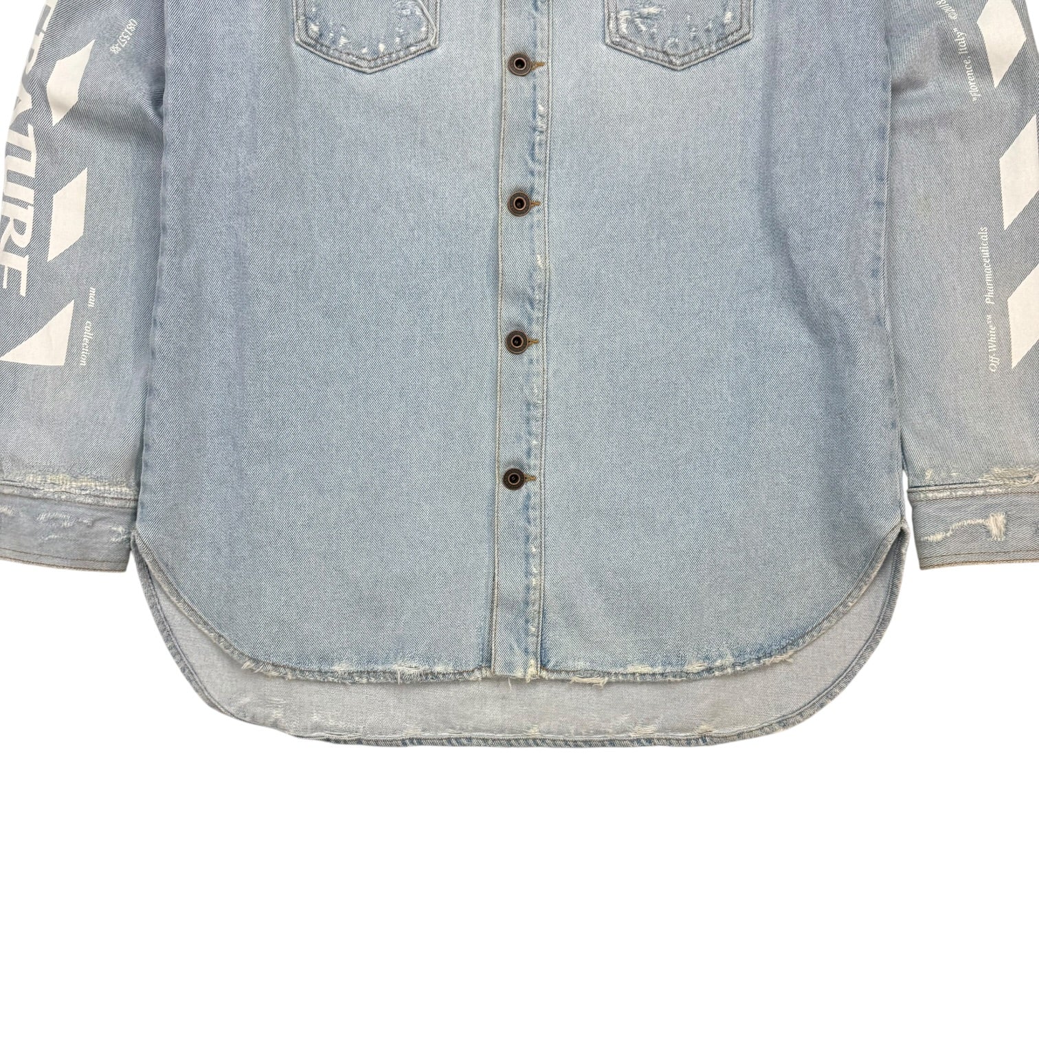 Off-White Temparture Denim Shirt Light Wash