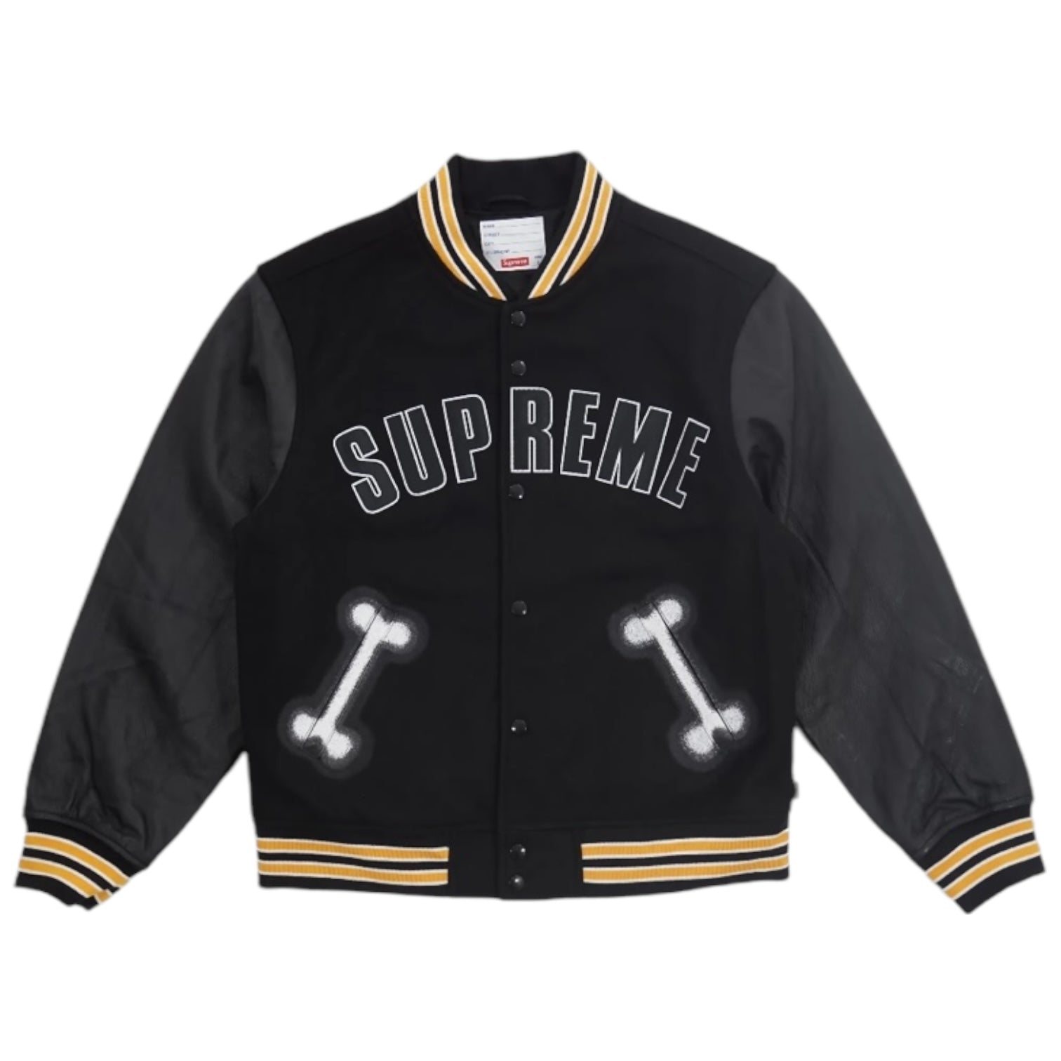 Supreme Bone Varsity Jacket Black