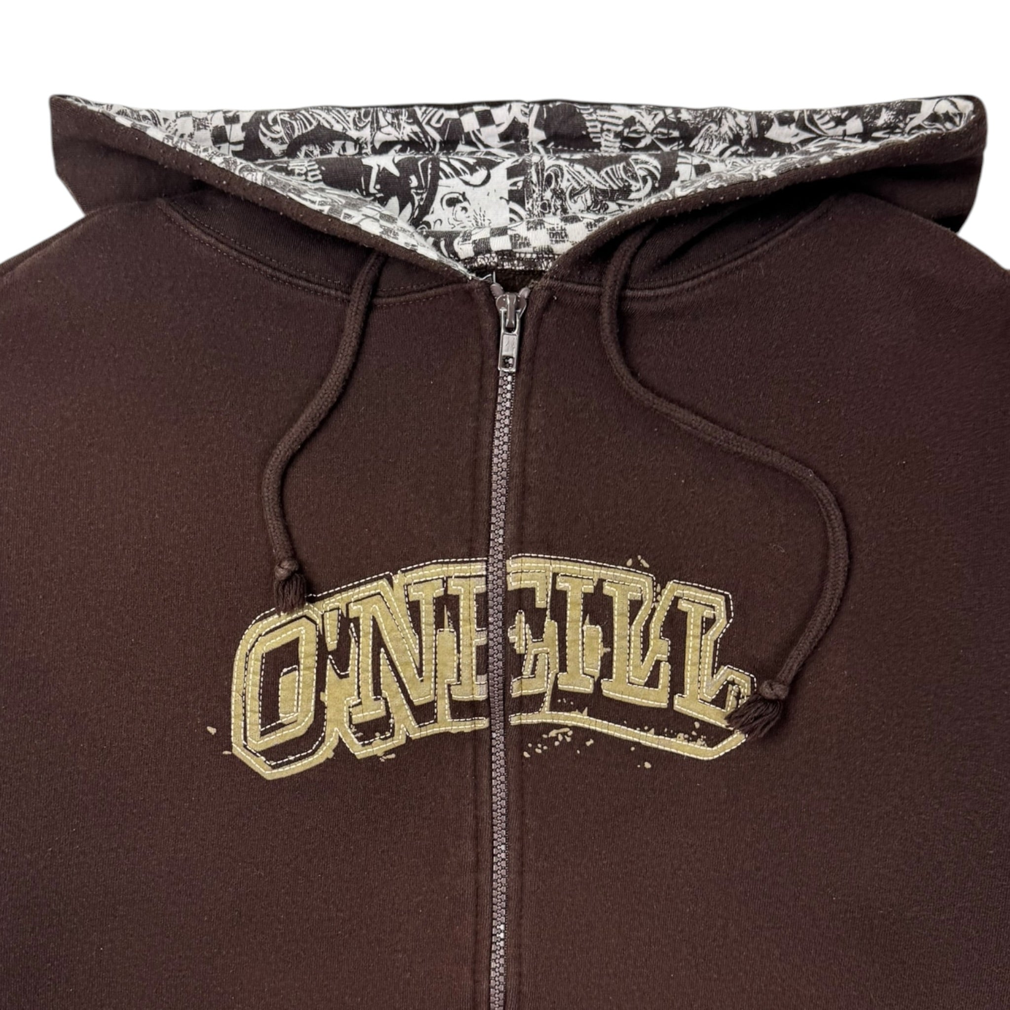 Vintage Y2K O’Neill Zip Up Surf Hoodie Brown