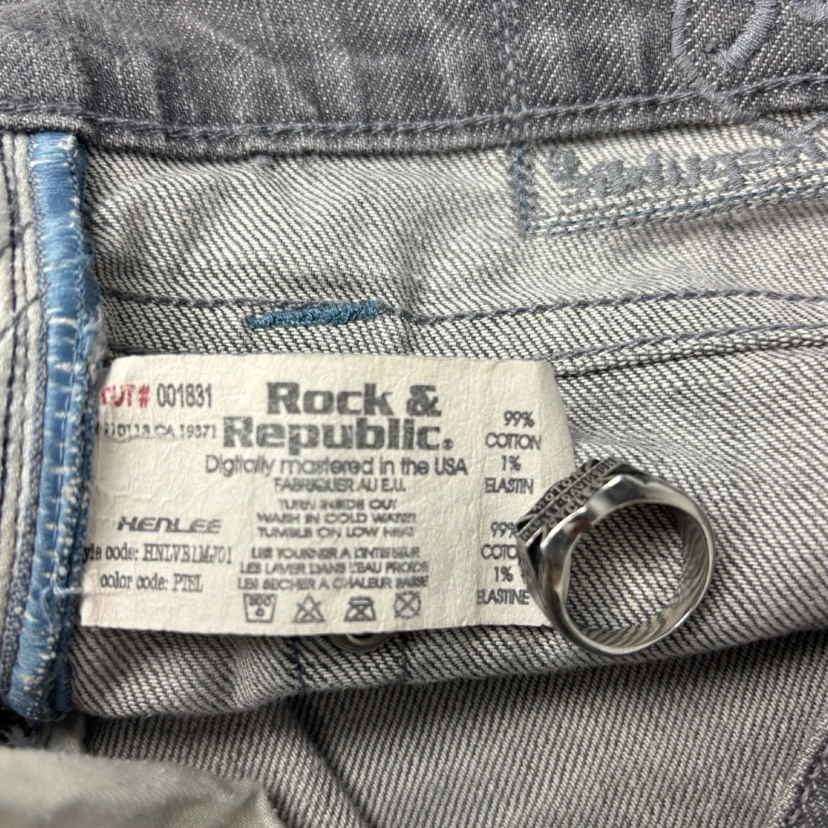 Vintage Y2K Rock & Republic Flared Jean Pant Washed Grey