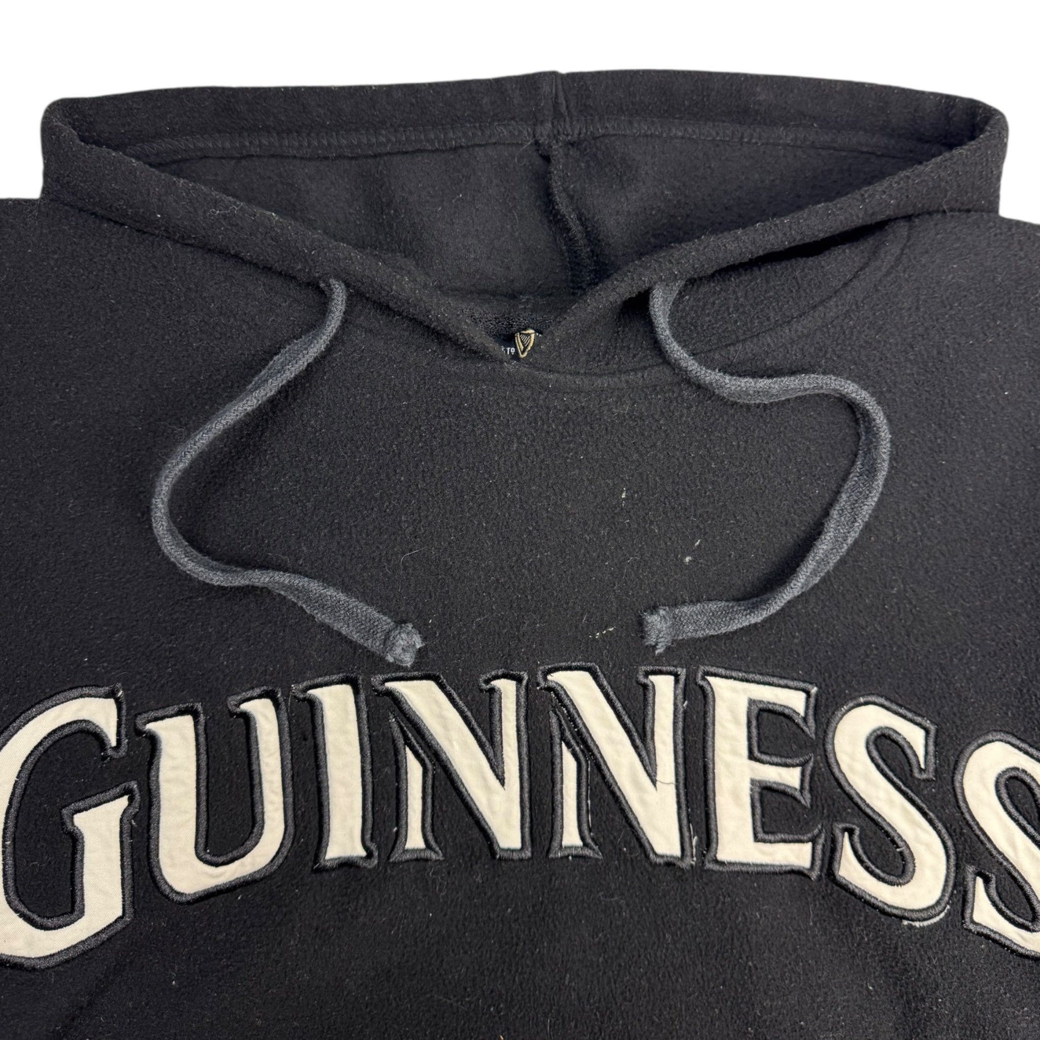 Vintage Y2K Guinness Beer Fleece Hoodie Black
