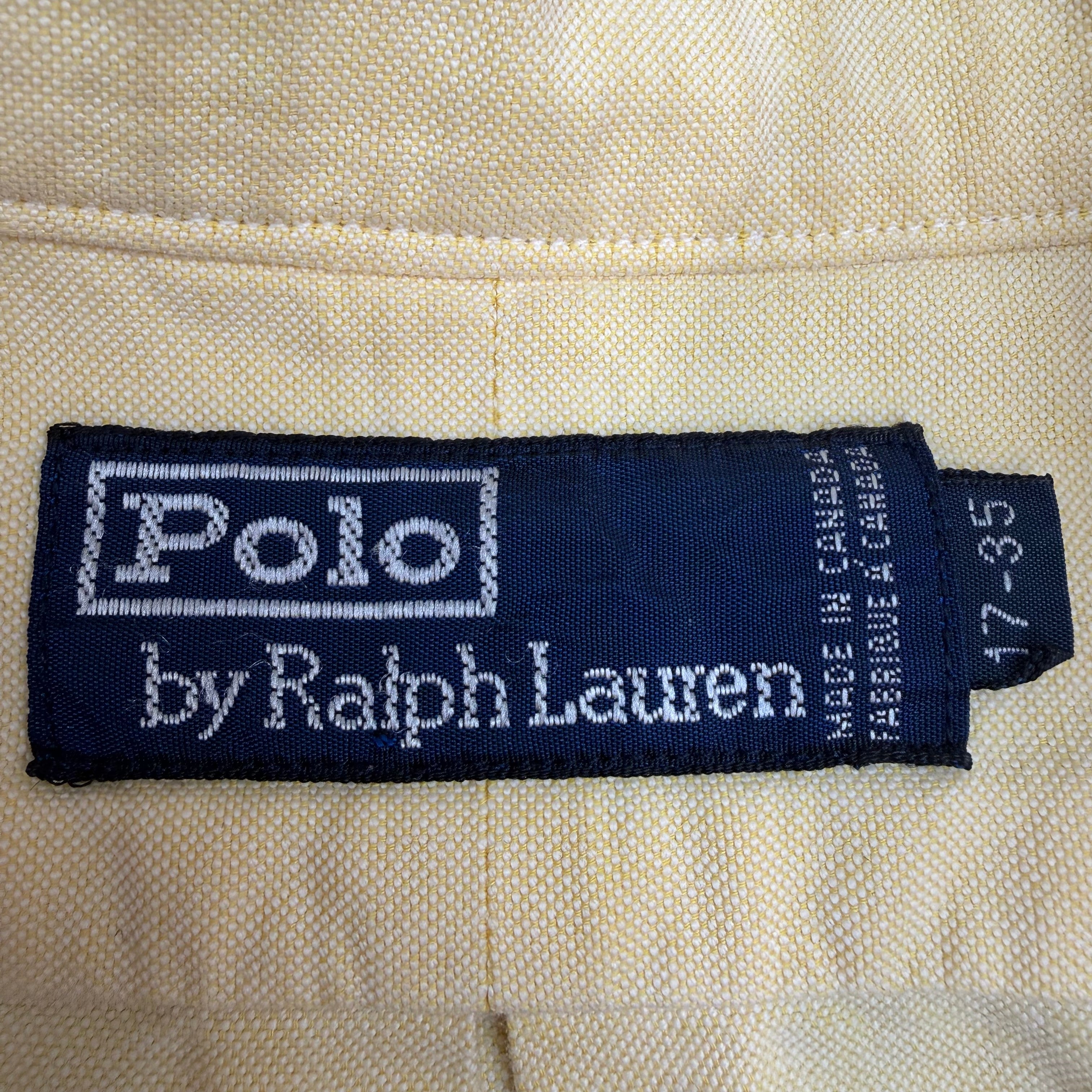Vintage Polo Ralph Lauren Canvas Button Up Shirt Yellow